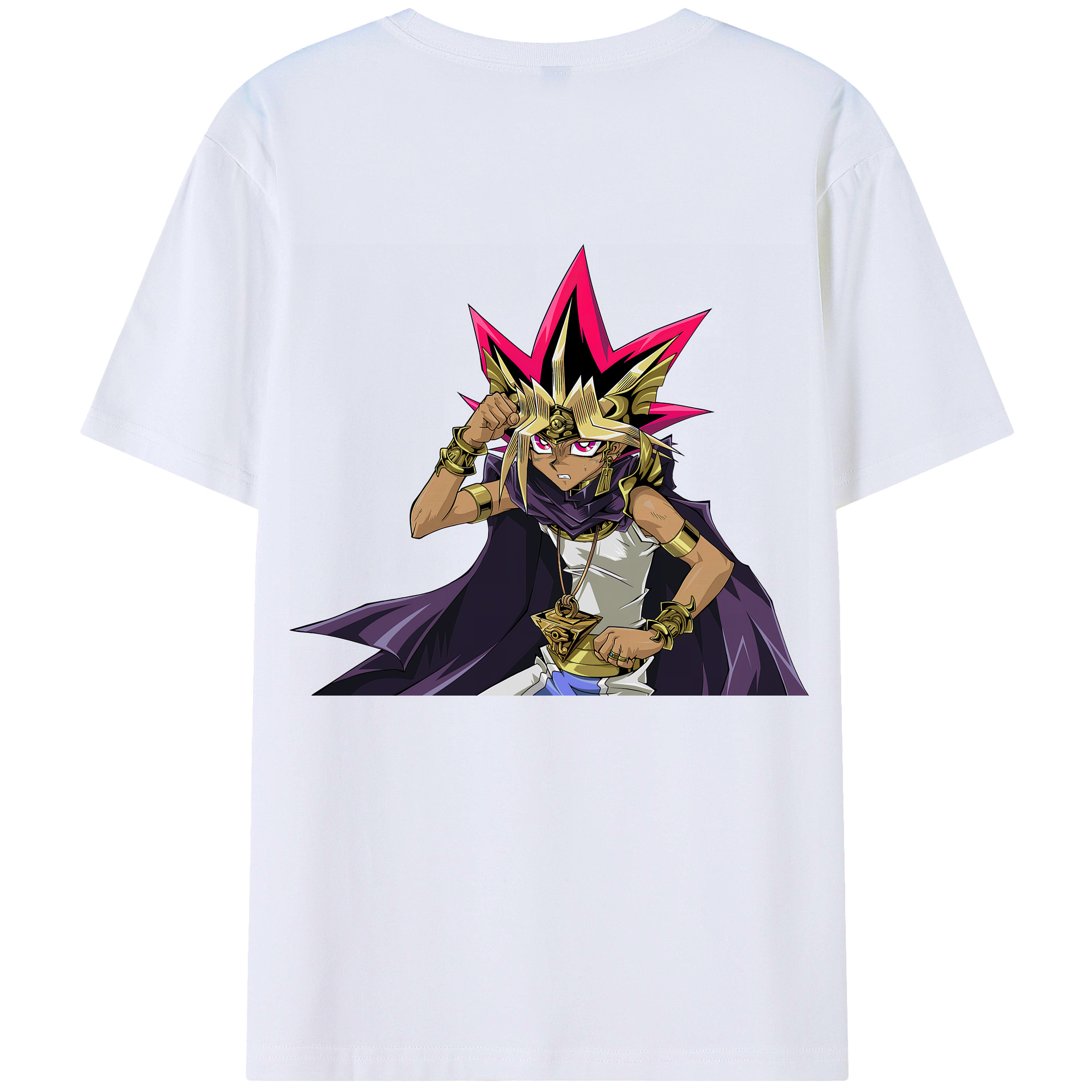 （画像用） 遊☆戯☆王 Yu-Gi-Oh! 綿100％ メンズ半袖Tシャツ（バックプリント） 通気性