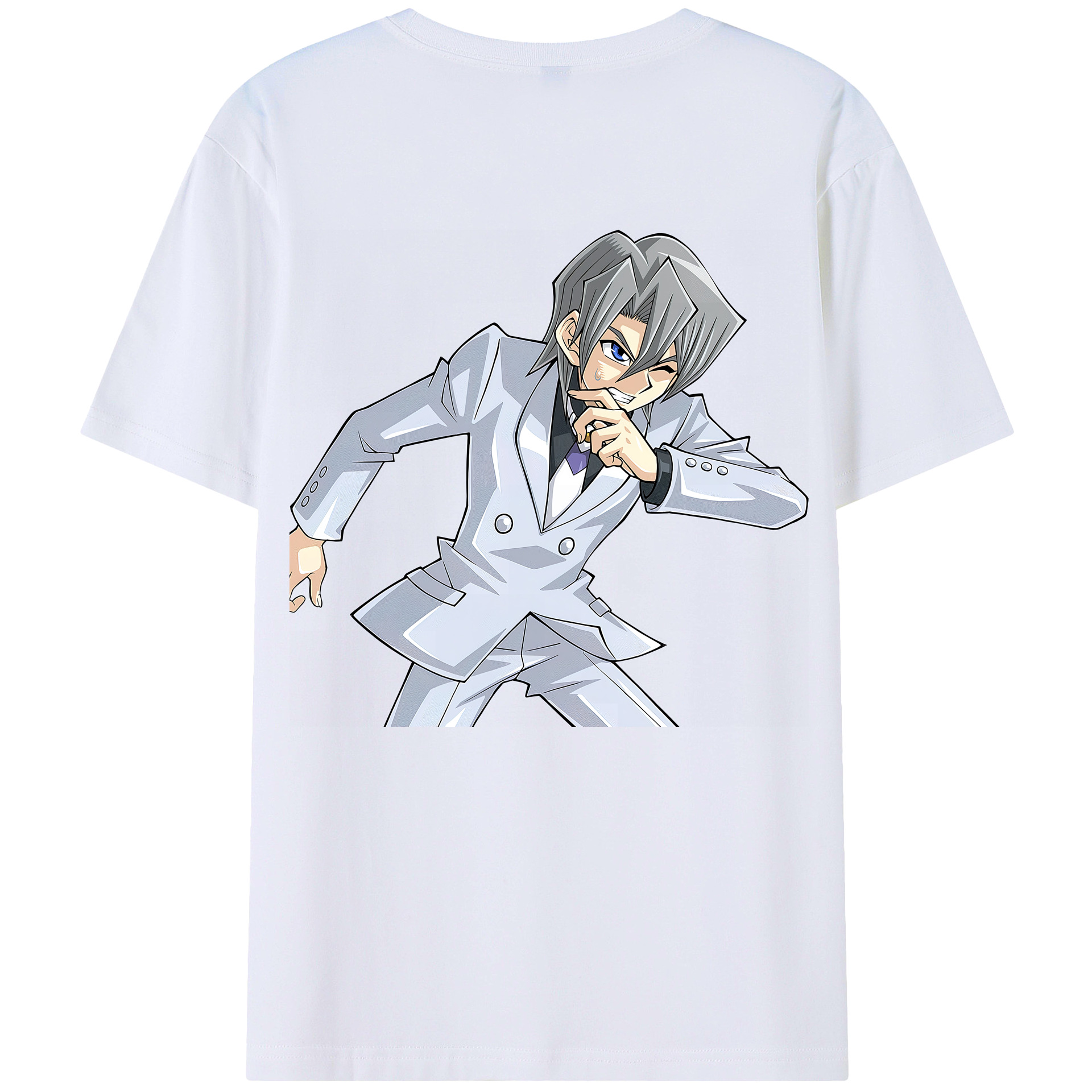 （画像用） 遊☆戯☆王 Yu-Gi-Oh! 綿100％ メンズ半袖Tシャツ（バックプリント） 通気性