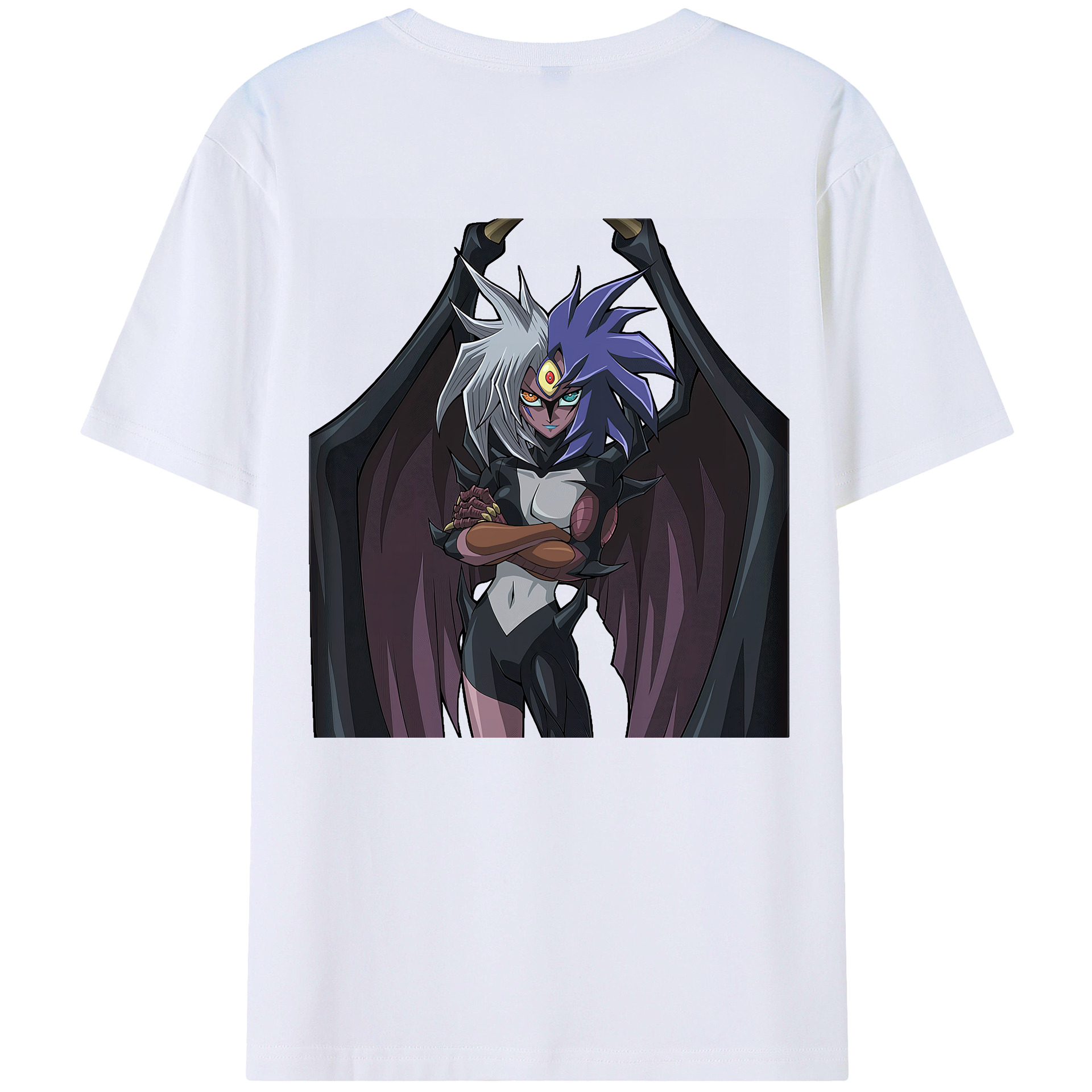 （画像用） 遊☆戯☆王 Yu-Gi-Oh! 綿100％ メンズ半袖Tシャツ（バックプリント） 通気性