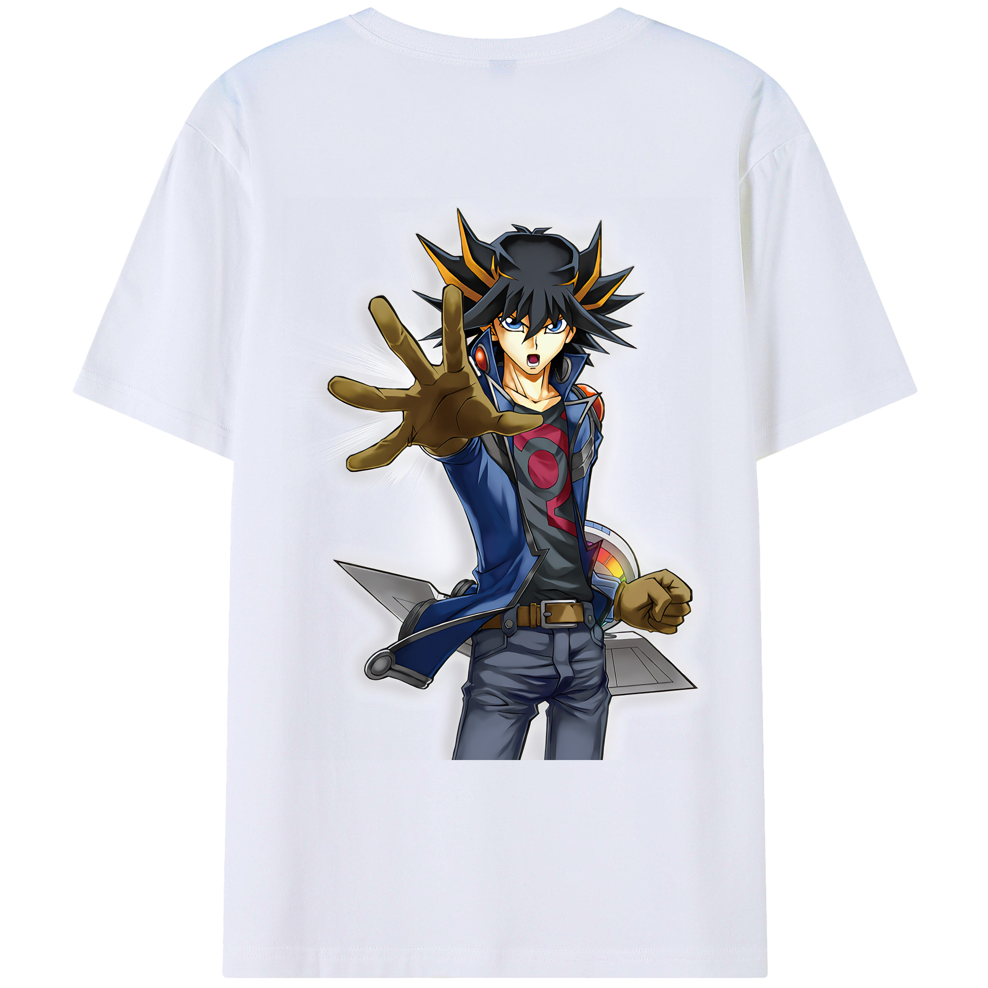 （画像用） 遊☆戯☆王 Yu-Gi-Oh! 綿100％ メンズ半袖Tシャツ（バックプリント） 通気性