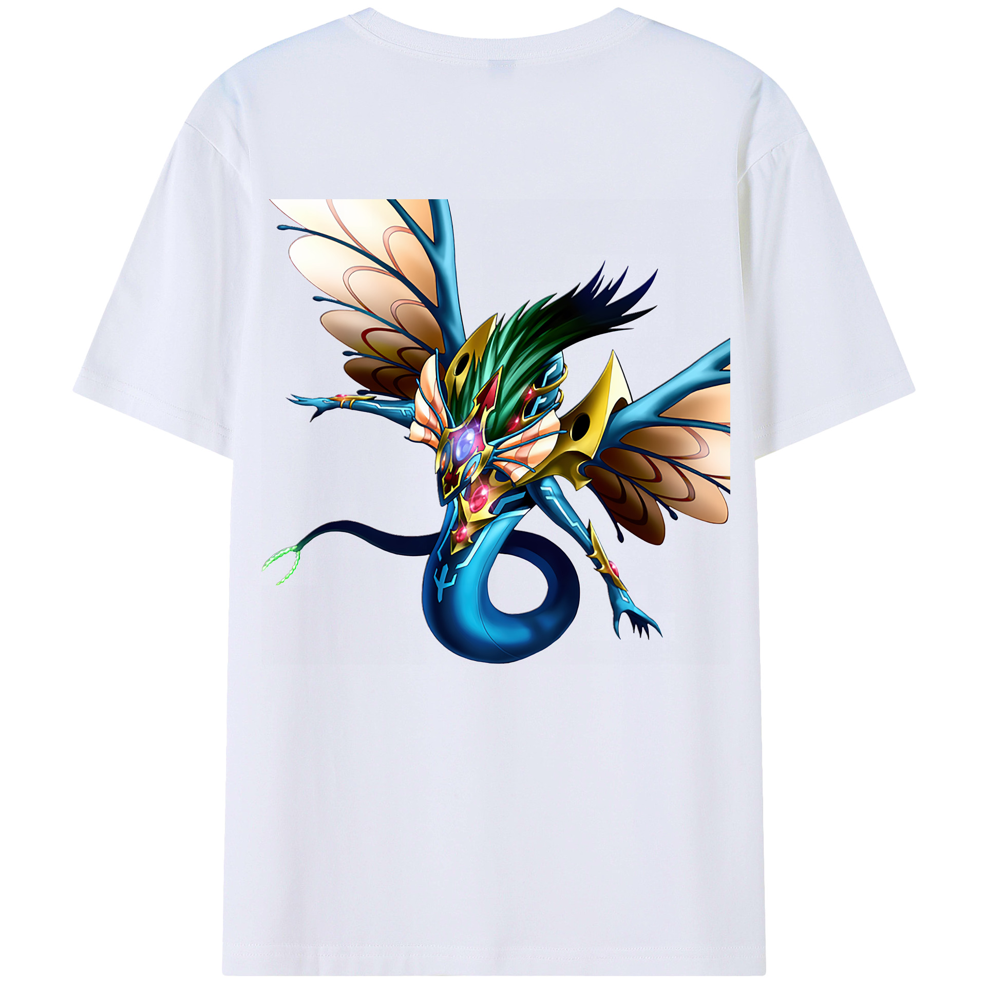 （画像用） 遊☆戯☆王 Yu-Gi-Oh! 綿100％ メンズ半袖Tシャツ（バックプリント） 通気性