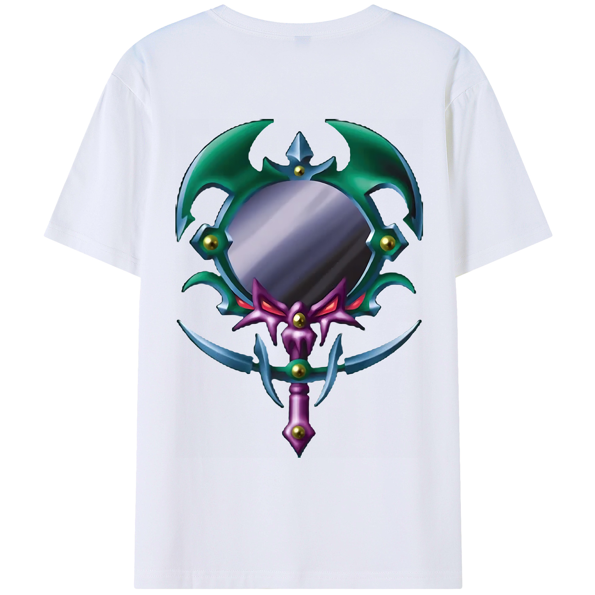 （画像用） 遊☆戯☆王 Yu-Gi-Oh! 綿100％ メンズ半袖Tシャツ（バックプリント） 通気性