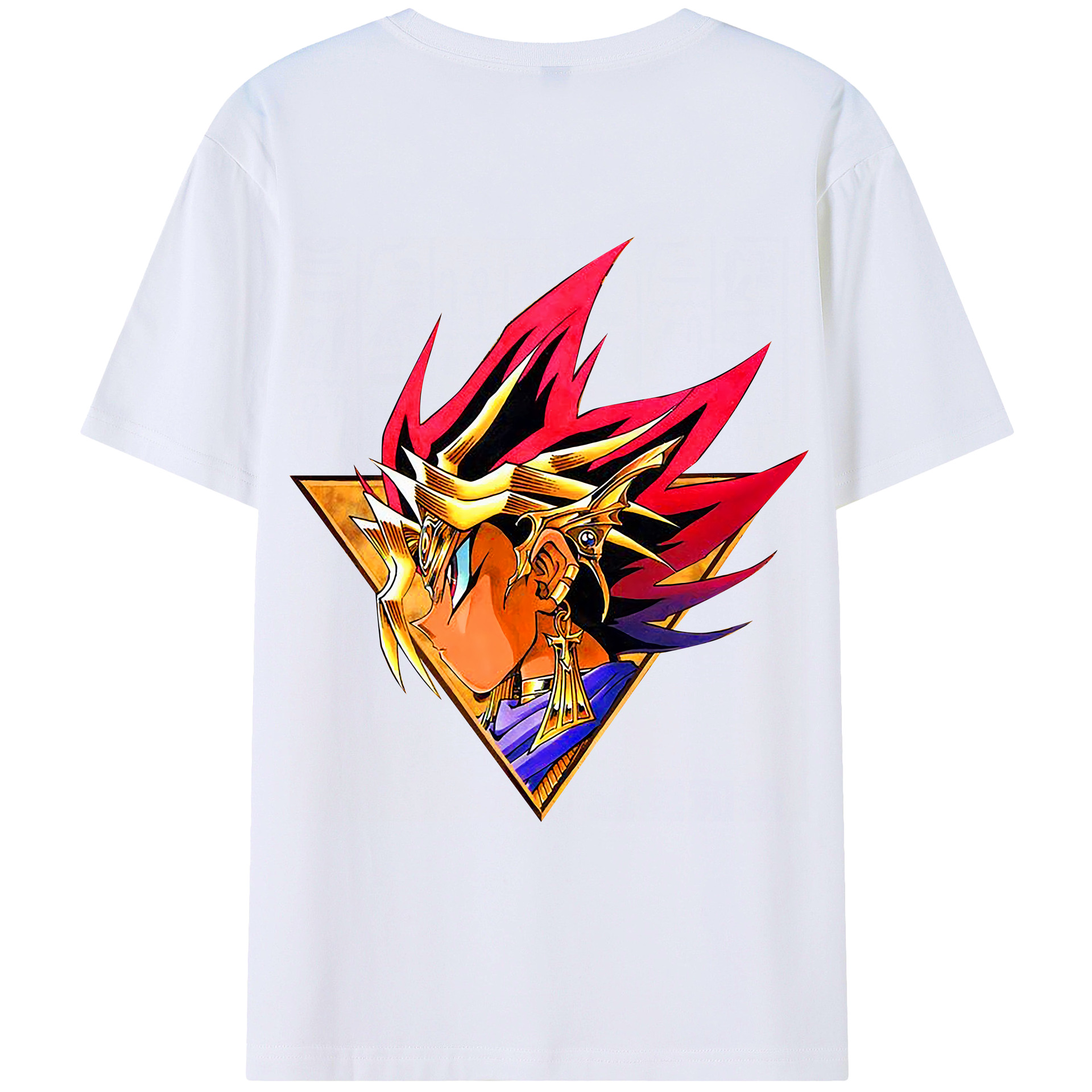 （画像用） 遊☆戯☆王 Yu-Gi-Oh! 綿100％ メンズ半袖Tシャツ（バックプリント） 通気性