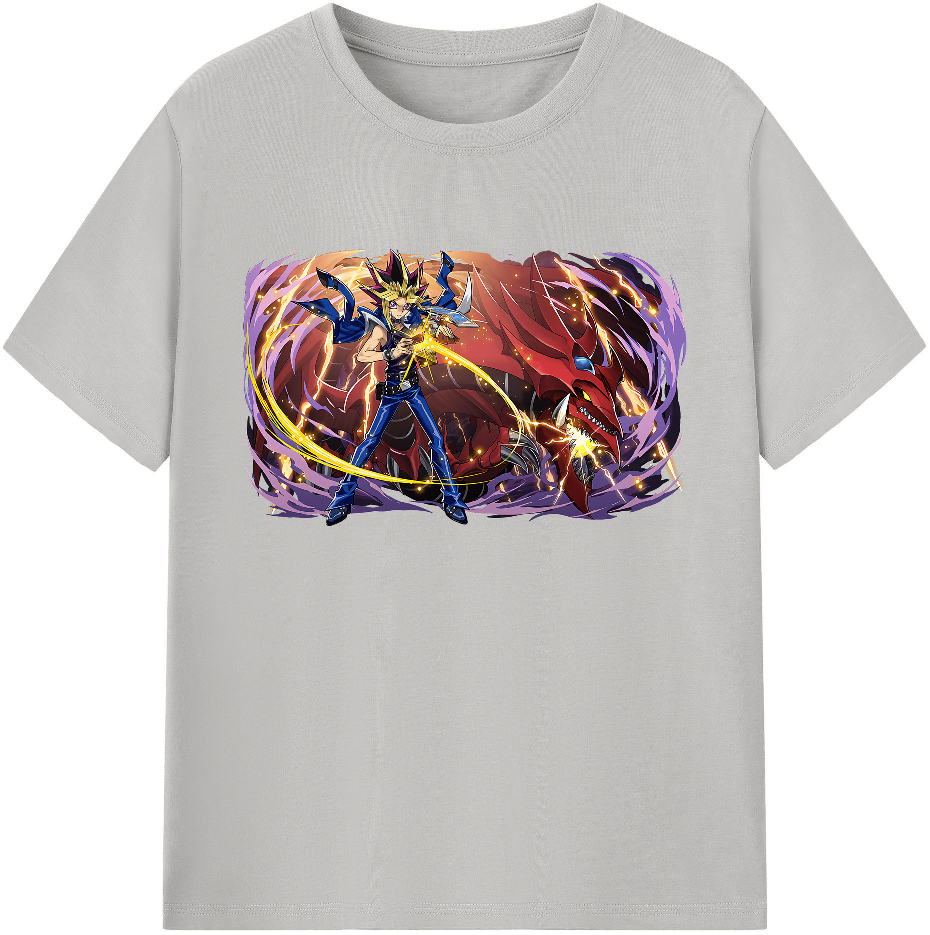 （画像用） 遊☆戯☆王 Yu-Gi-Oh! 綿100％ メンズ半袖Tシャツ｜肌触りやわらか＆通気性