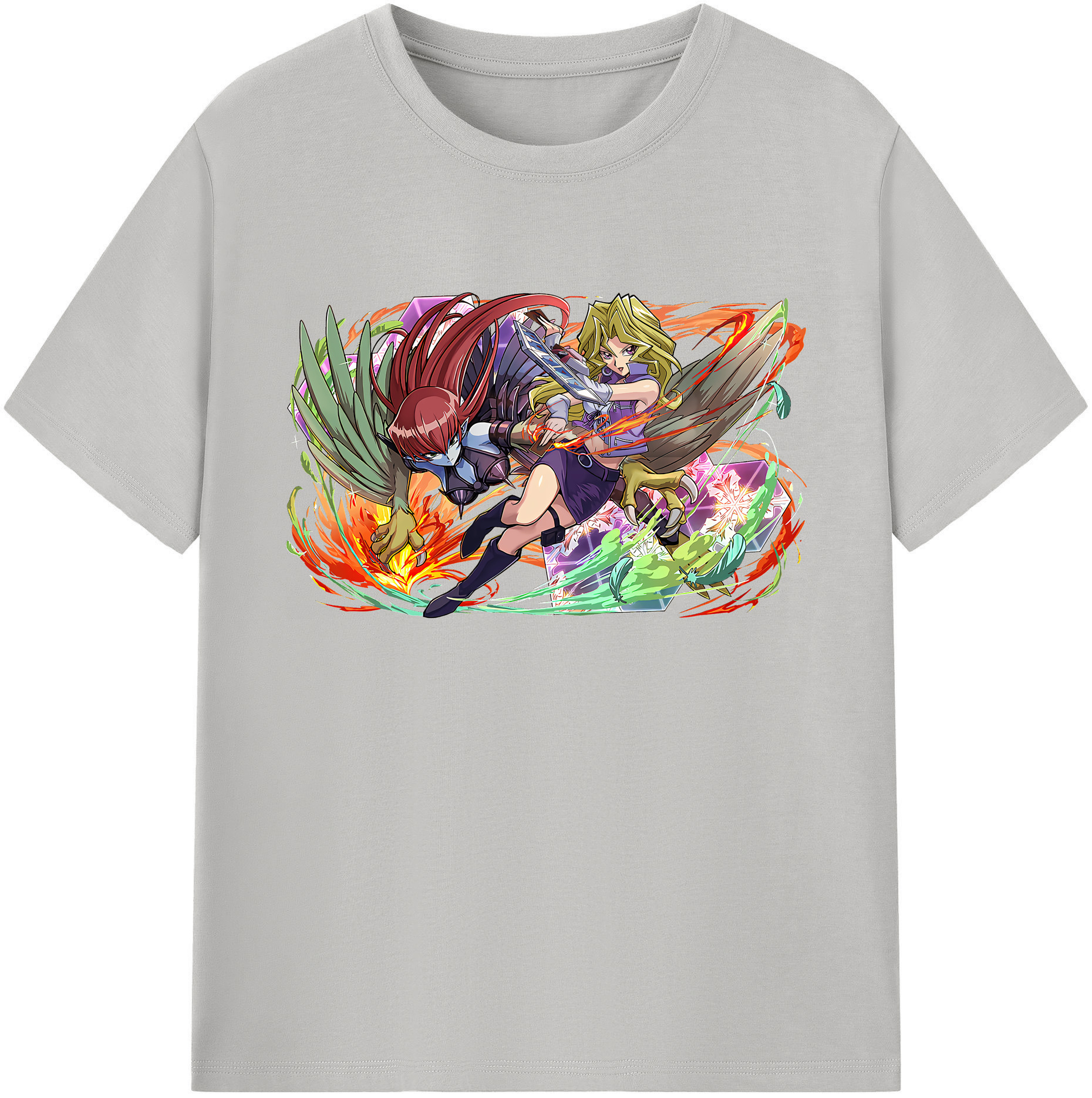 （画像用） 遊☆戯☆王 Yu-Gi-Oh! 綿100％ メンズ半袖Tシャツ｜肌触りやわらか＆通気性