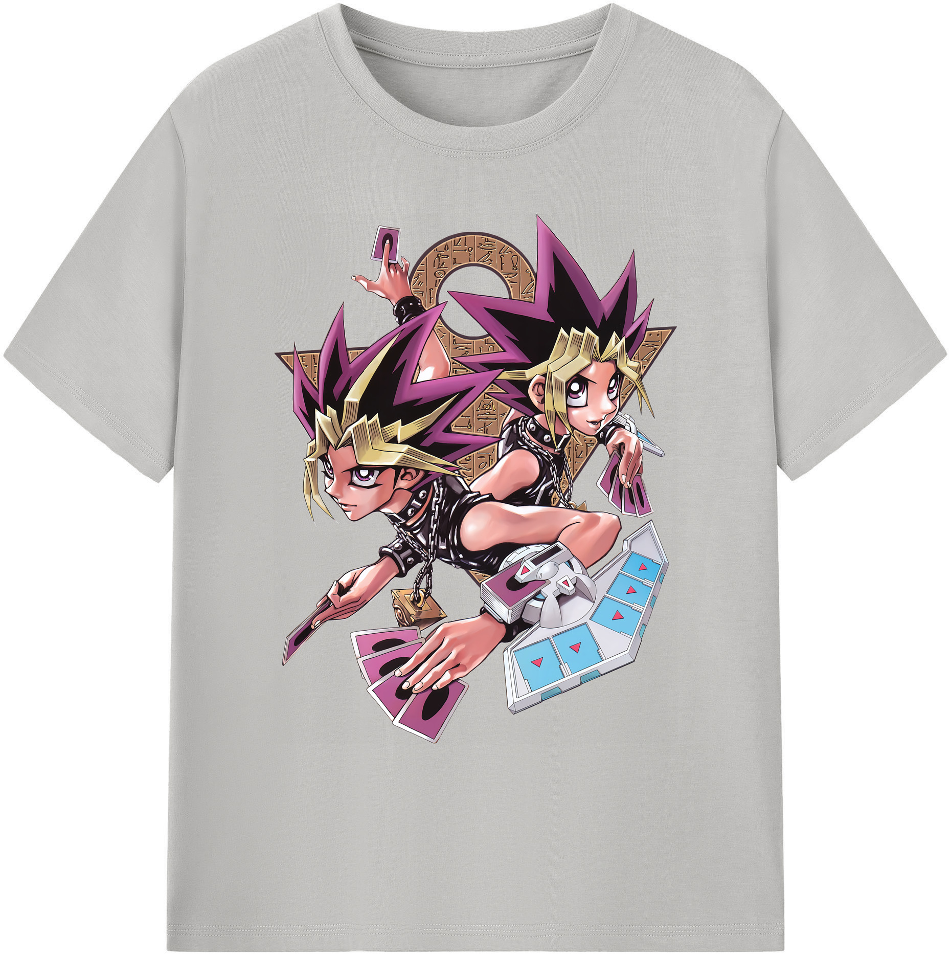 （画像用） 遊☆戯☆王 Yu-Gi-Oh! 綿100％ メンズ半袖Tシャツ｜肌触りやわらか＆通気性