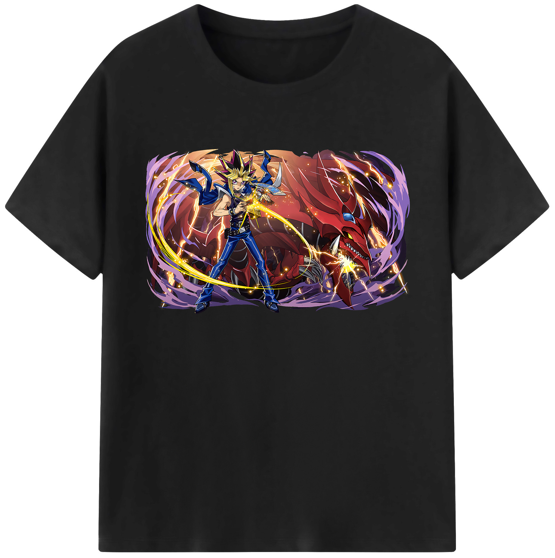 （画像用） 遊☆戯☆王 Yu-Gi-Oh! 綿100％ メンズ半袖Tシャツ｜肌触りやわらか＆通気性