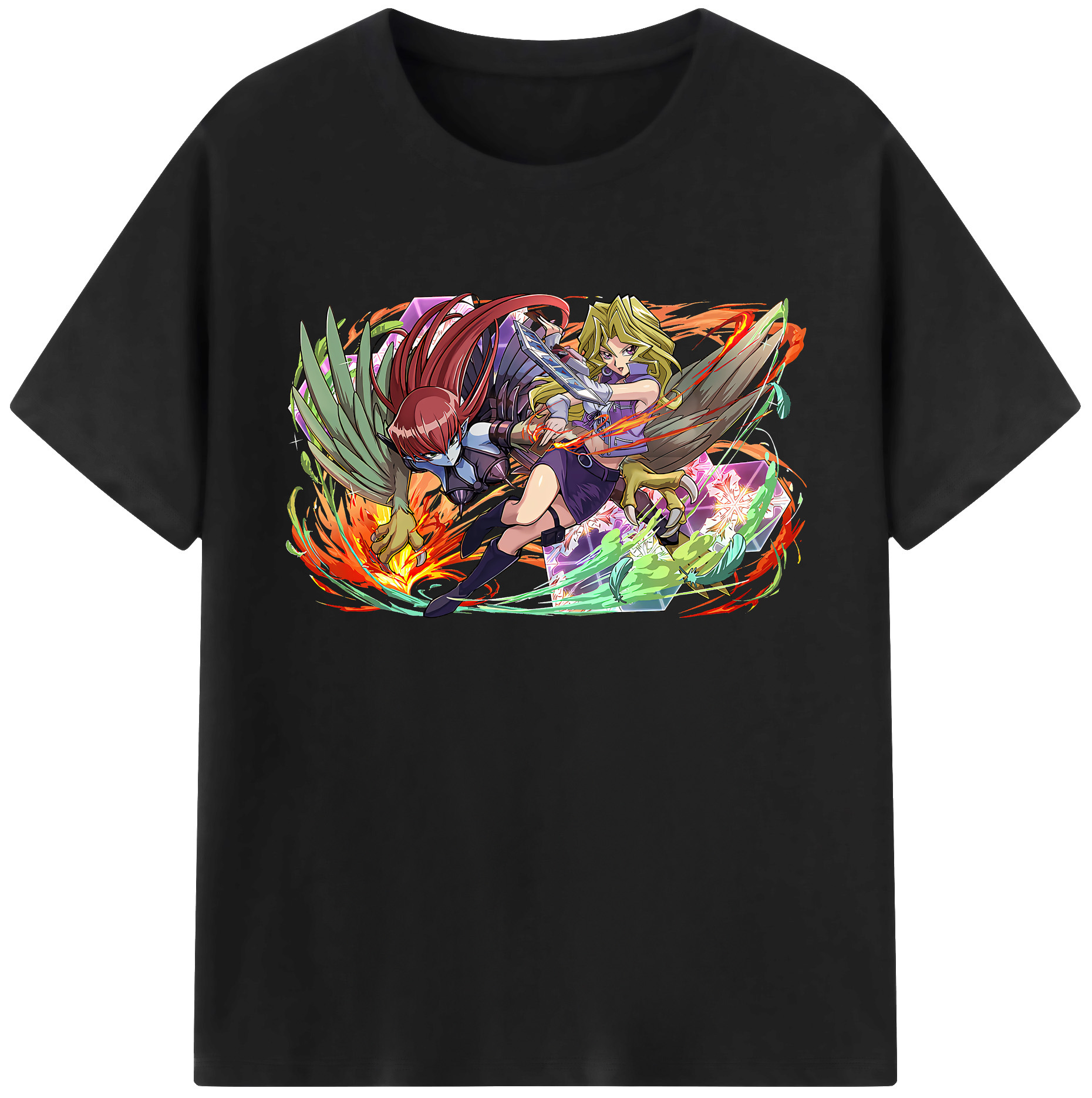 （画像用） 遊☆戯☆王 Yu-Gi-Oh! 綿100％ メンズ半袖Tシャツ｜肌触りやわらか＆通気性