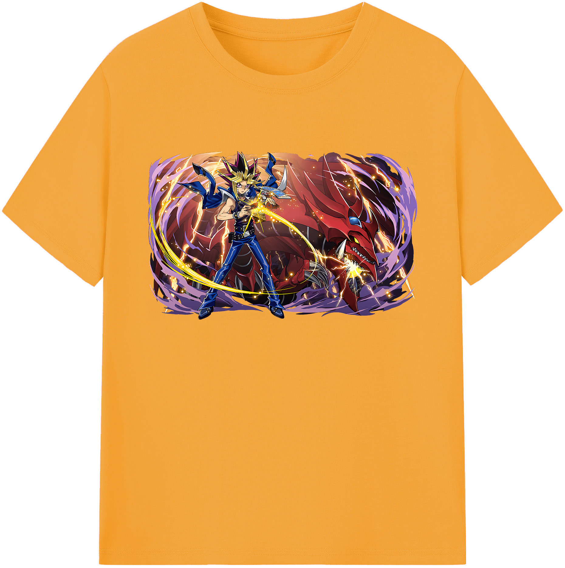 （画像用） 遊☆戯☆王 Yu-Gi-Oh! 綿100％ メンズ半袖Tシャツ｜肌触りやわらか＆通気性