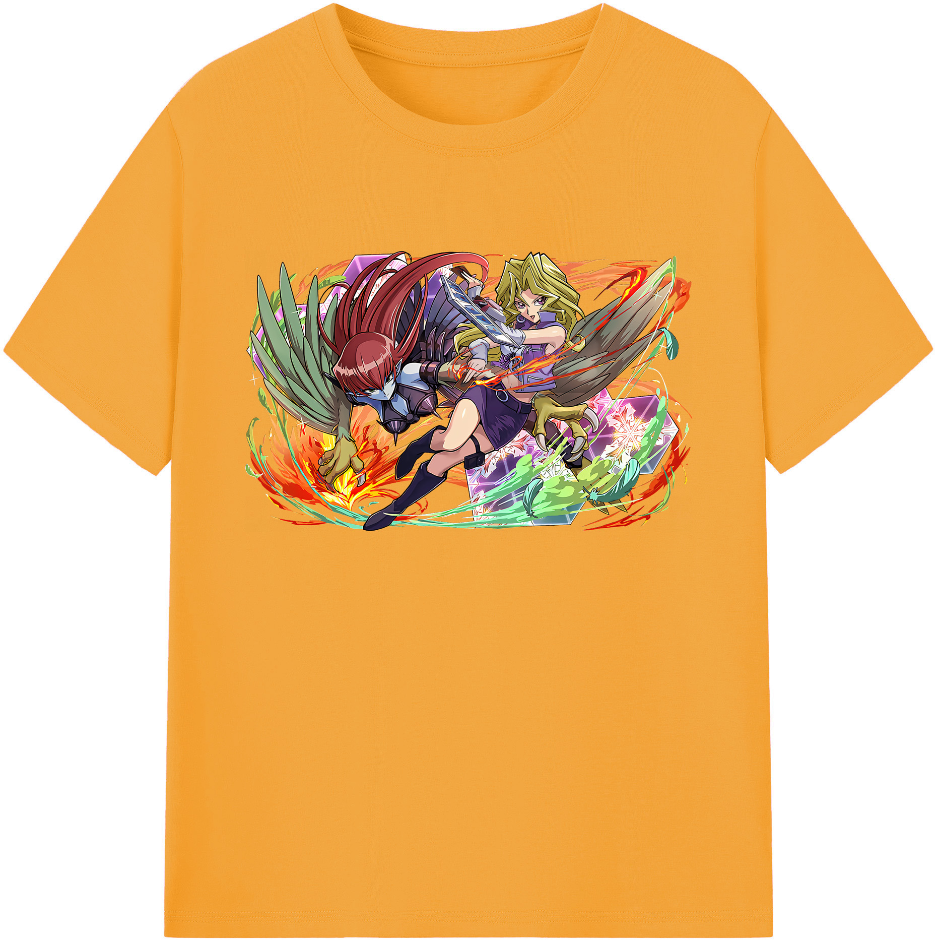 （画像用） 遊☆戯☆王 Yu-Gi-Oh! 綿100％ メンズ半袖Tシャツ｜肌触りやわらか＆通気性