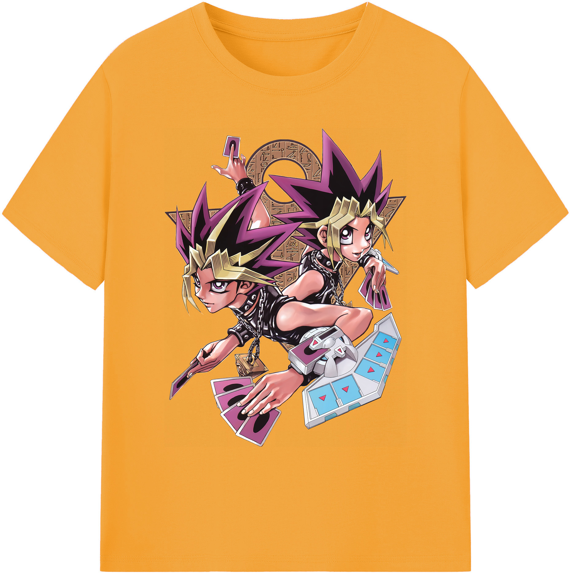 （画像用） 遊☆戯☆王 Yu-Gi-Oh! 綿100％ メンズ半袖Tシャツ｜肌触りやわらか＆通気性