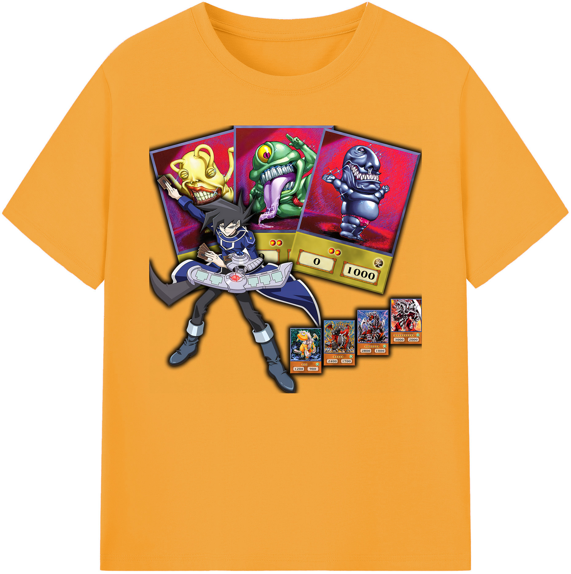 （画像用） 遊☆戯☆王 Yu-Gi-Oh! 綿100％ メンズ半袖Tシャツ｜肌触りやわらか＆通気性