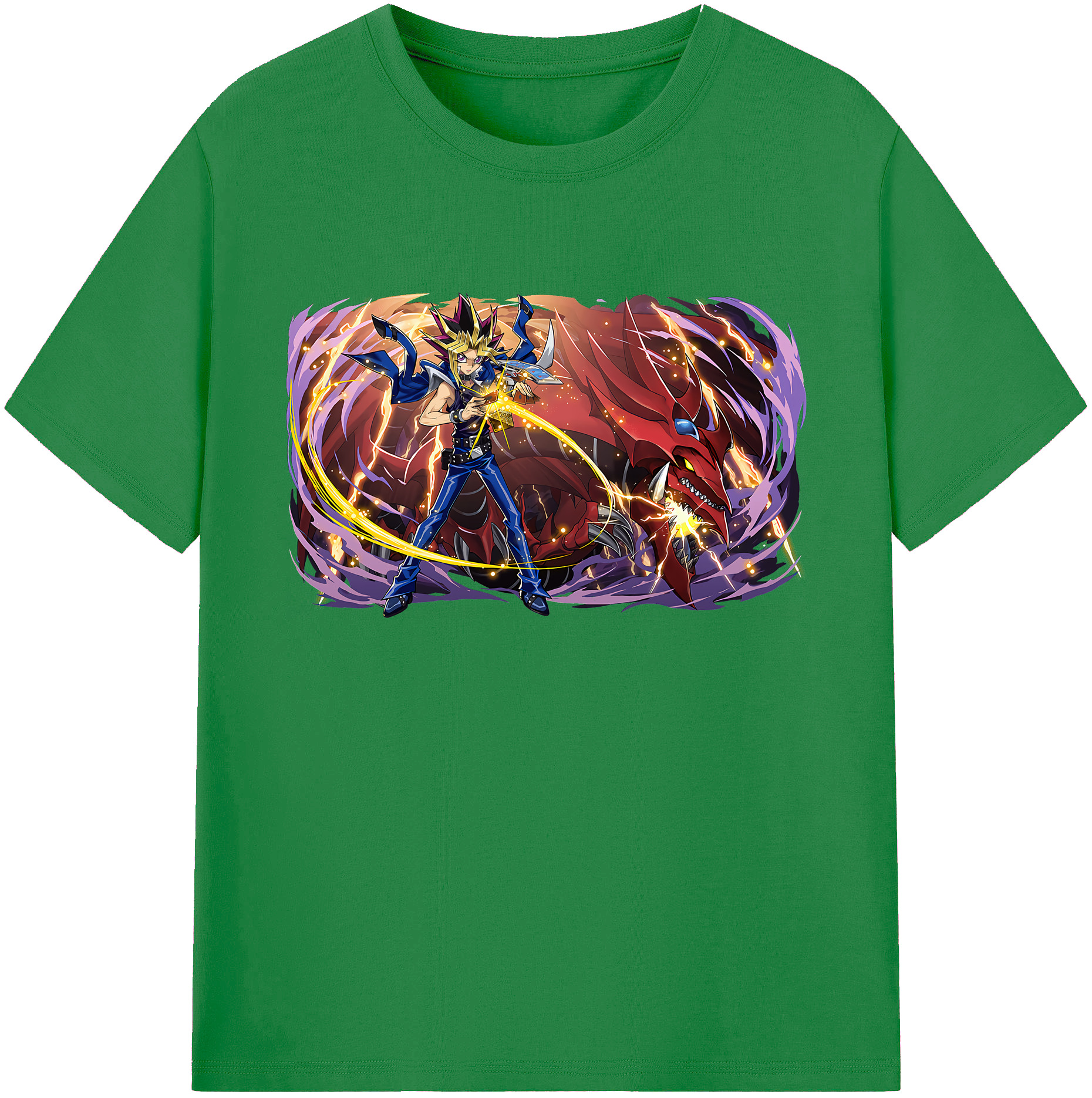 （画像用） 遊☆戯☆王 Yu-Gi-Oh! 綿100％ メンズ半袖Tシャツ｜肌触りやわらか＆通気性