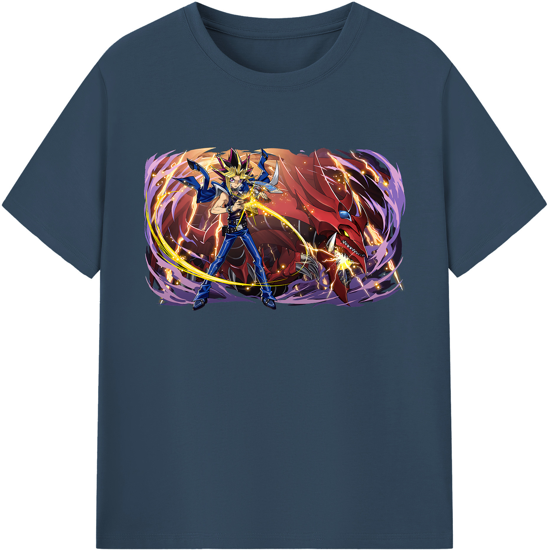 （画像用） 遊☆戯☆王 Yu-Gi-Oh! 綿100％ メンズ半袖Tシャツ｜肌触りやわらか＆通気性