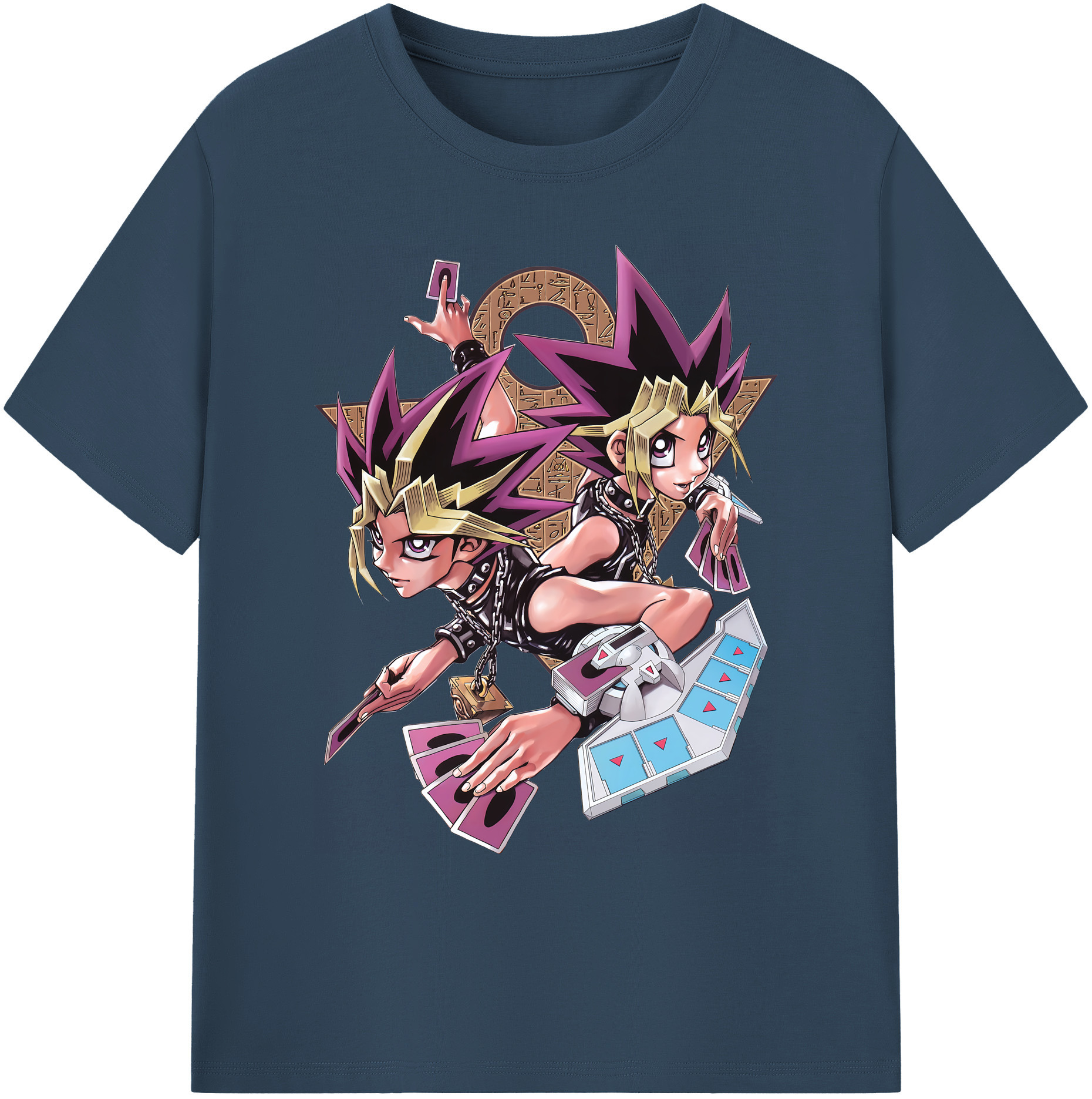 （画像用） 遊☆戯☆王 Yu-Gi-Oh! 綿100％ メンズ半袖Tシャツ｜肌触りやわらか＆通気性