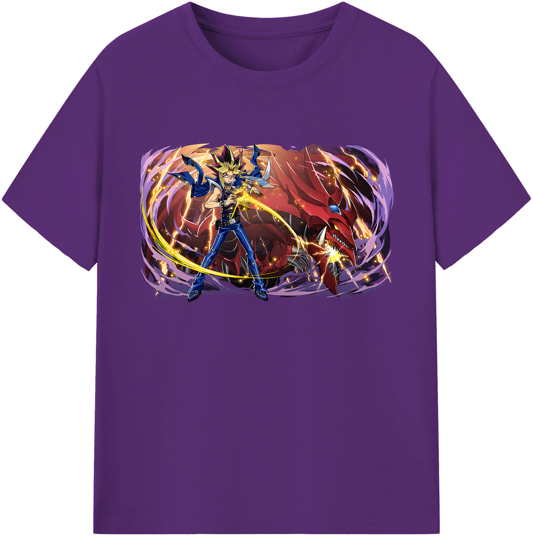 （画像用） 遊☆戯☆王 Yu-Gi-Oh! 綿100％ メンズ半袖Tシャツ｜肌触りやわらか＆通気性