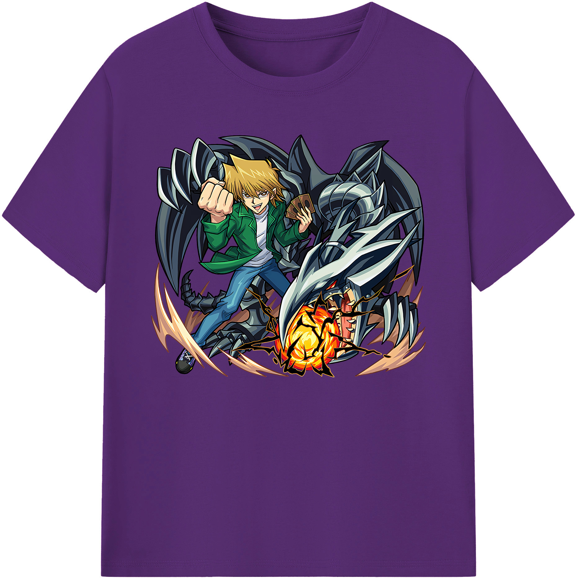 （画像用） 遊☆戯☆王 Yu-Gi-Oh! 綿100％ メンズ半袖Tシャツ｜肌触りやわらか＆通気性