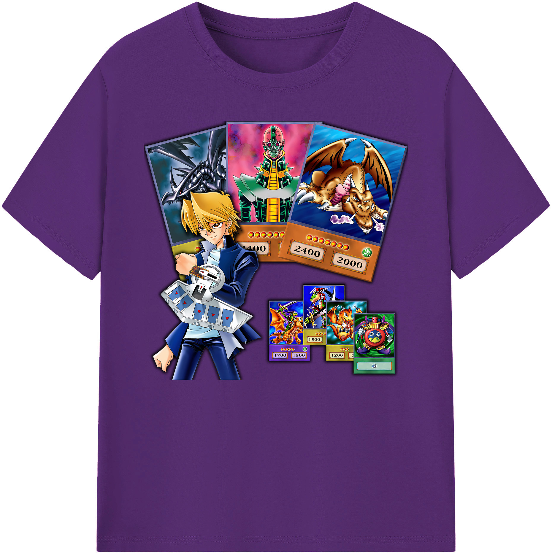 （画像用） 遊☆戯☆王 Yu-Gi-Oh! 綿100％ メンズ半袖Tシャツ｜肌触りやわらか＆通気性