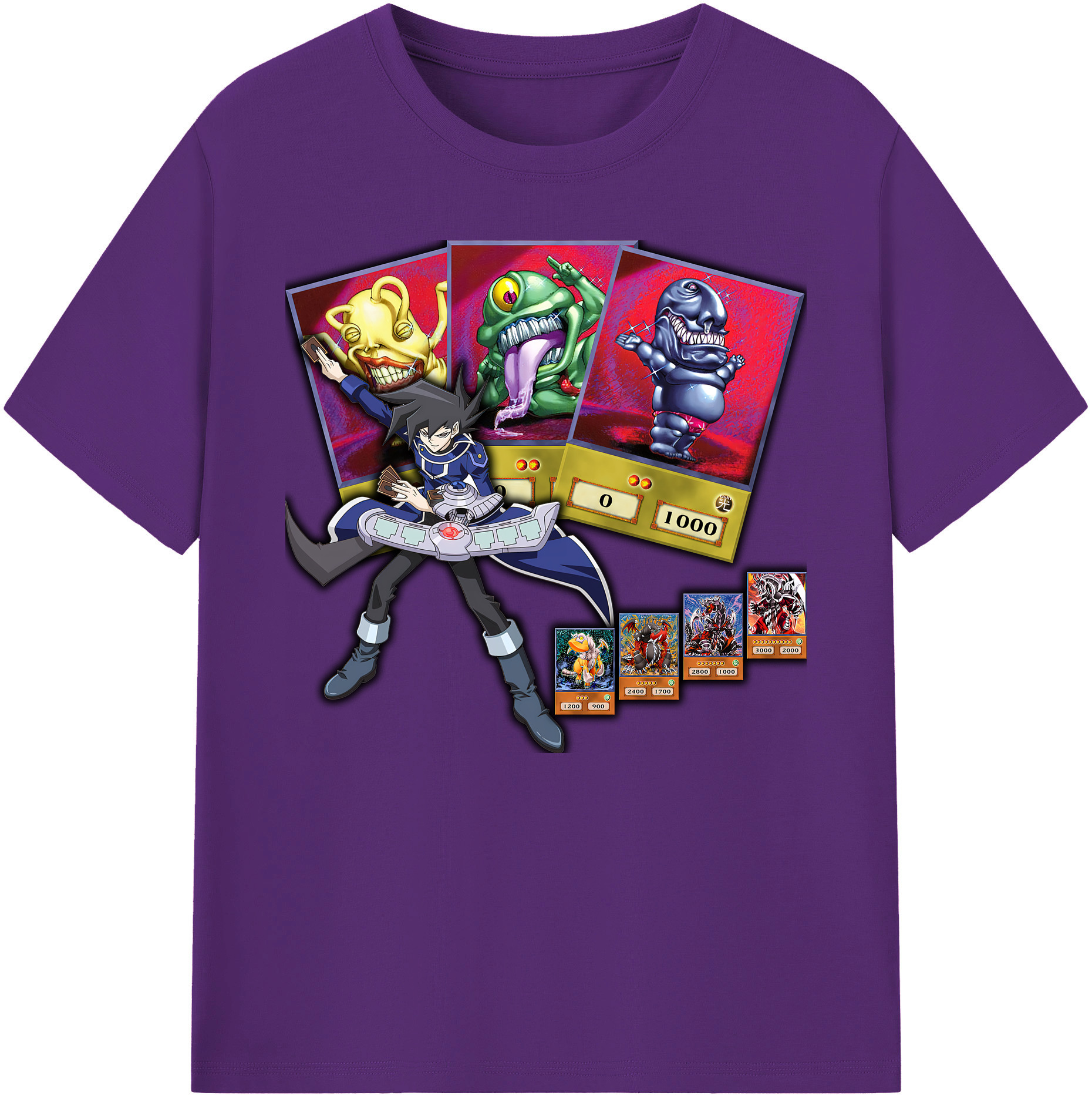 （画像用） 遊☆戯☆王 Yu-Gi-Oh! 綿100％ メンズ半袖Tシャツ｜肌触りやわらか＆通気性