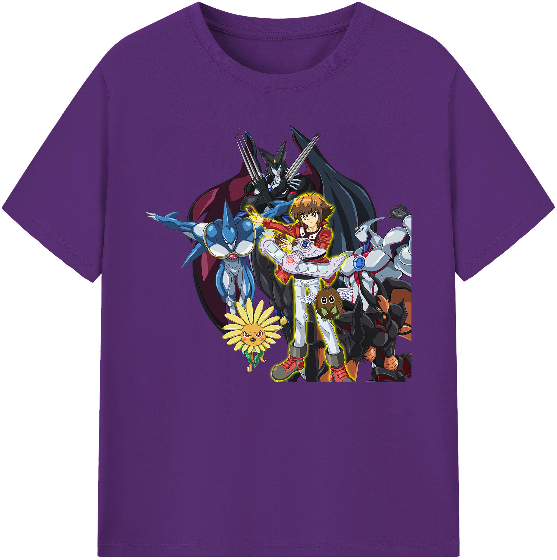 （画像用） 遊☆戯☆王 Yu-Gi-Oh! 綿100％ メンズ半袖Tシャツ｜肌触りやわらか＆通気性