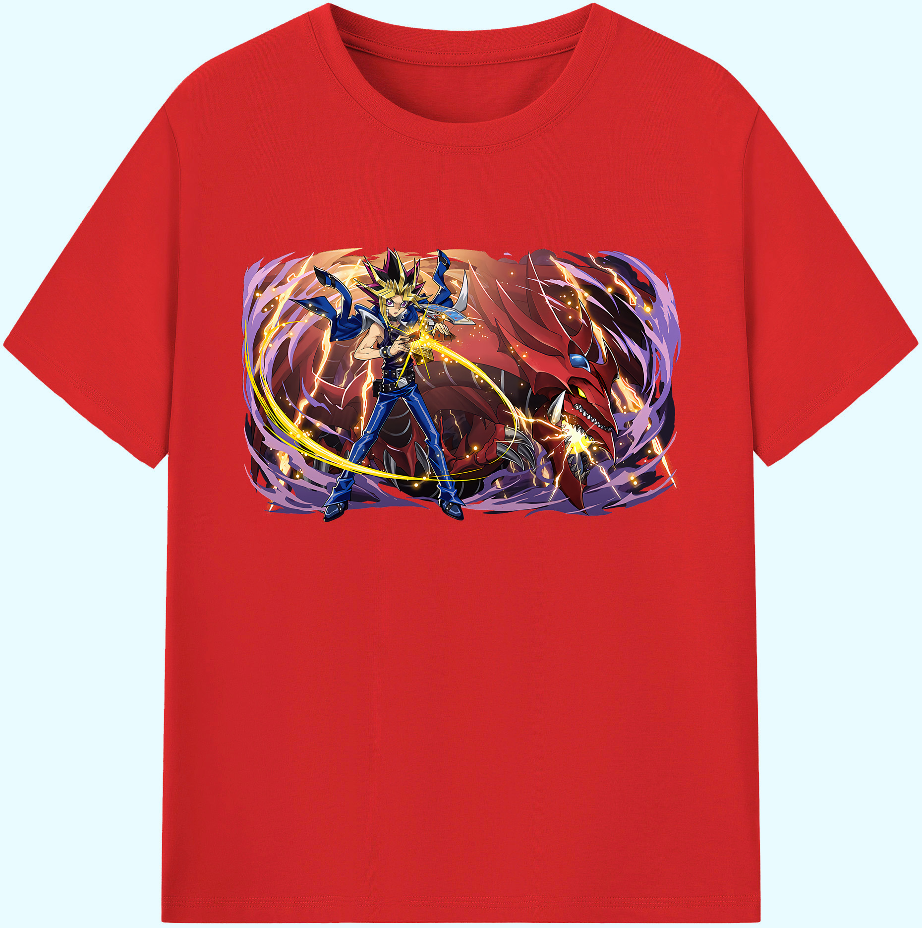 （画像用） 遊☆戯☆王 Yu-Gi-Oh! 綿100％ メンズ半袖Tシャツ｜肌触りやわらか＆通気性