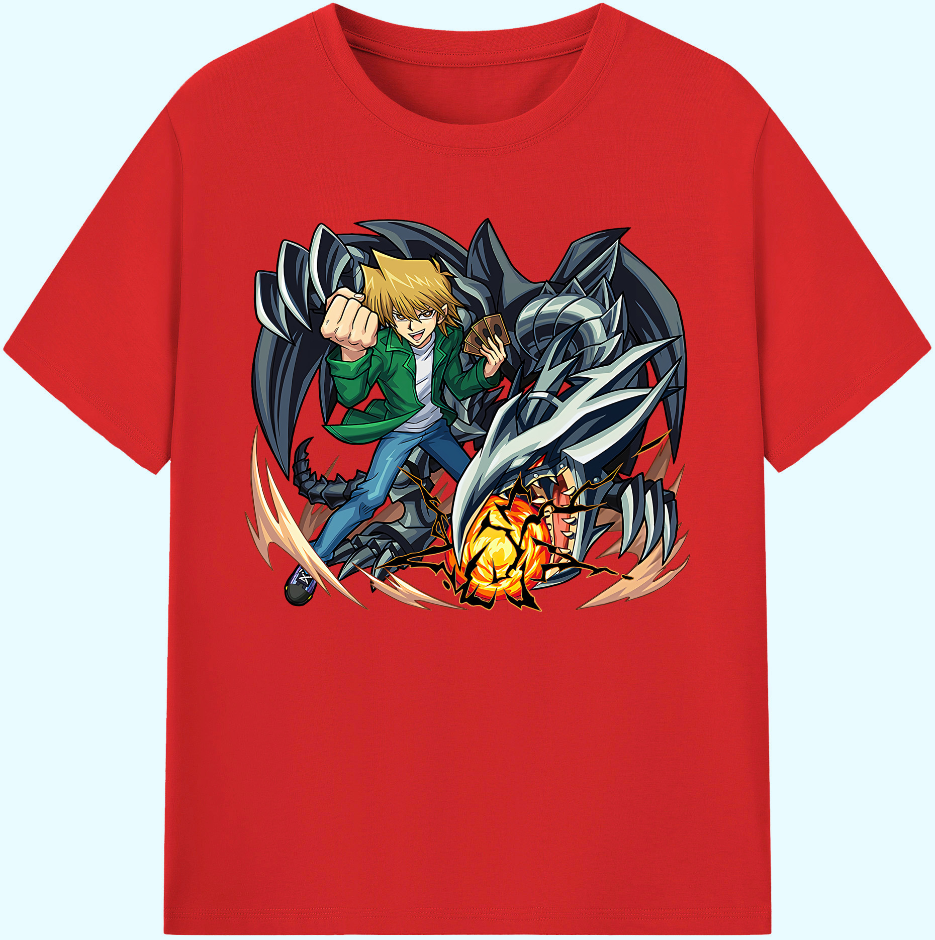 （画像用） 遊☆戯☆王 Yu-Gi-Oh! 綿100％ メンズ半袖Tシャツ｜肌触りやわらか＆通気性