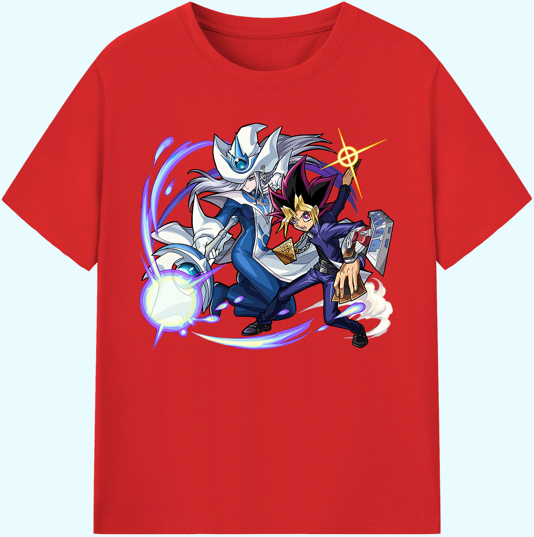 （画像用） 遊☆戯☆王 Yu-Gi-Oh! 綿100％ メンズ半袖Tシャツ｜肌触りやわらか＆通気性