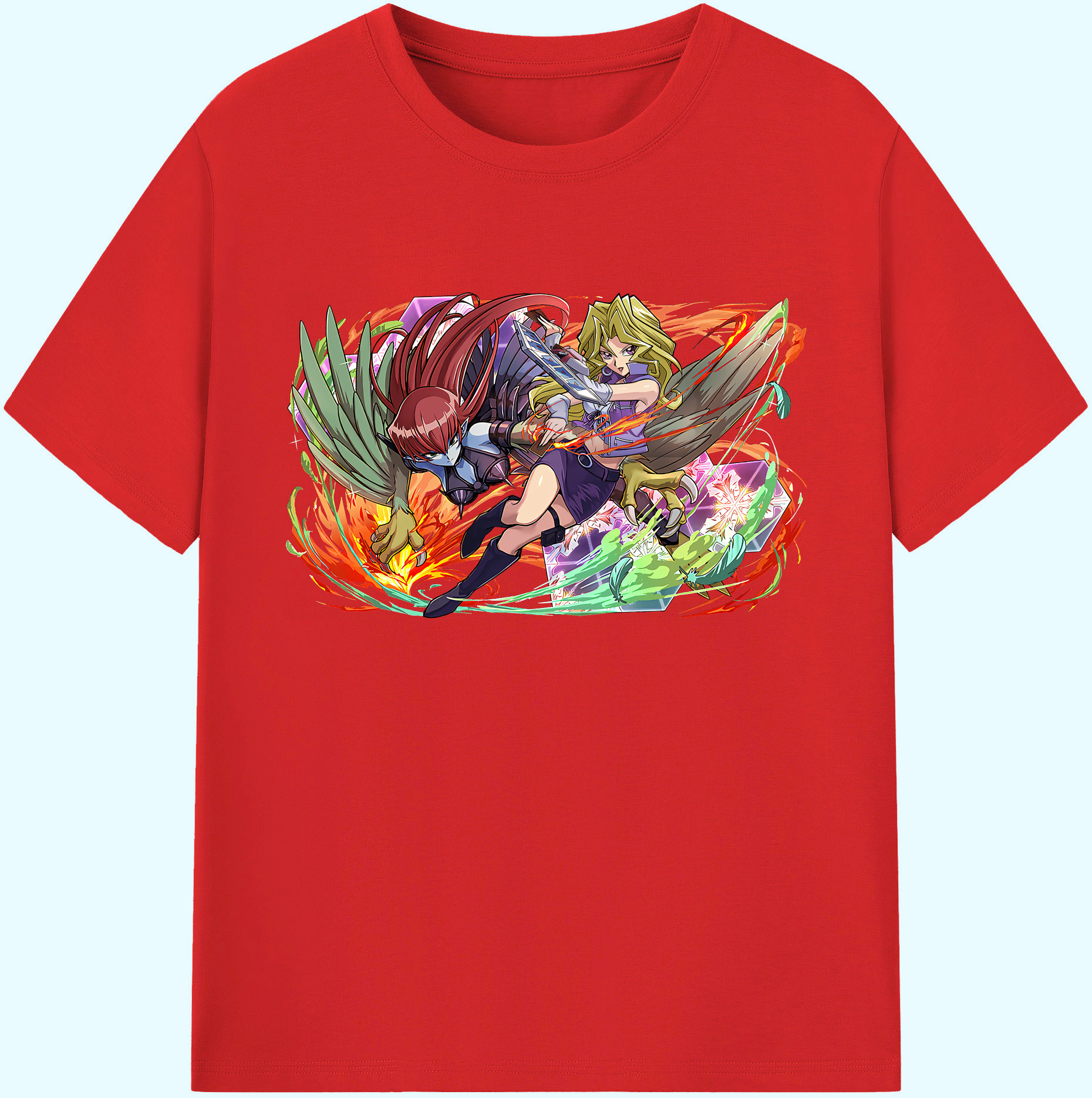 （画像用） 遊☆戯☆王 Yu-Gi-Oh! 綿100％ メンズ半袖Tシャツ｜肌触りやわらか＆通気性