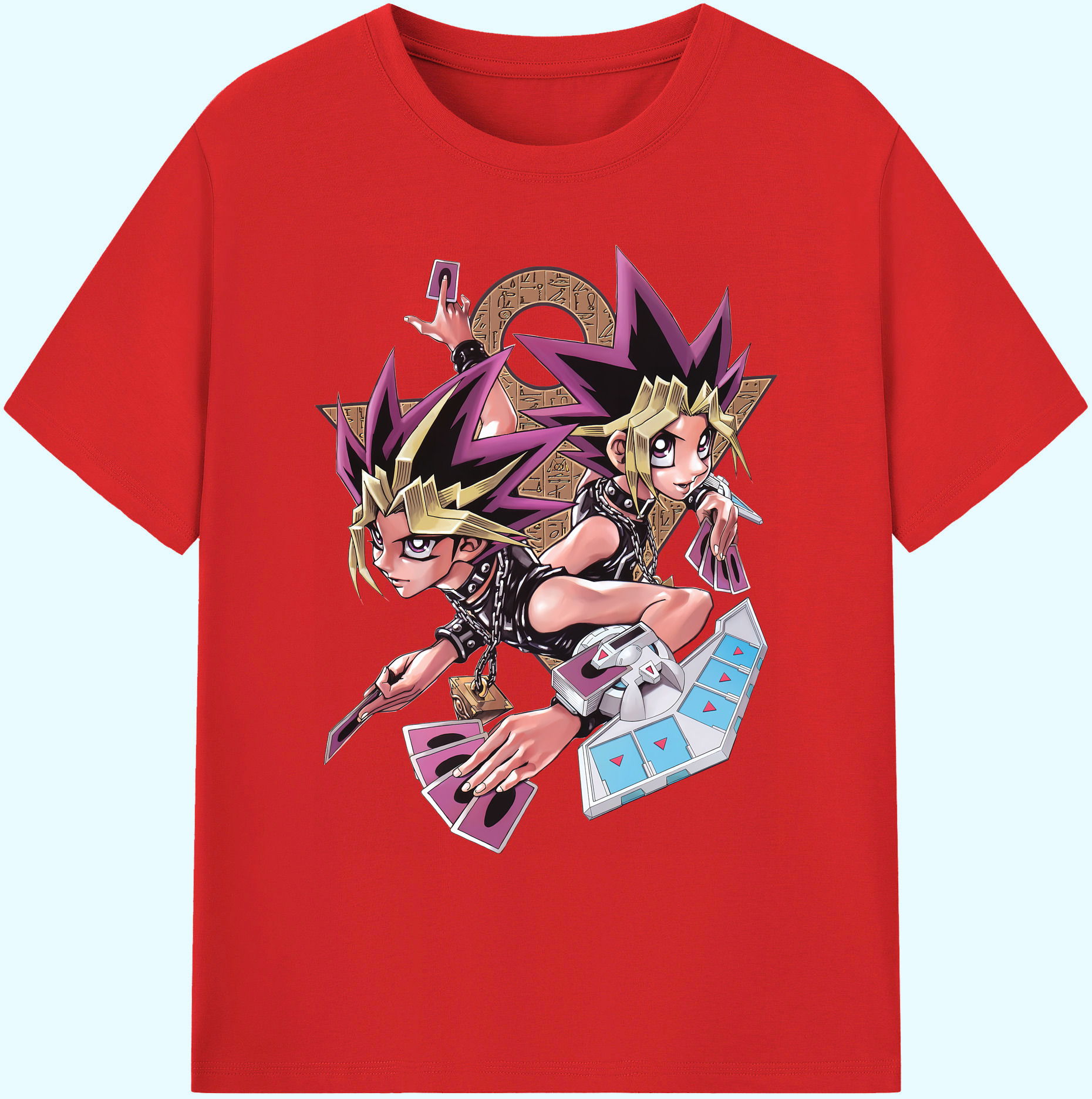 （画像用） 遊☆戯☆王 Yu-Gi-Oh! 綿100％ メンズ半袖Tシャツ｜肌触りやわらか＆通気性