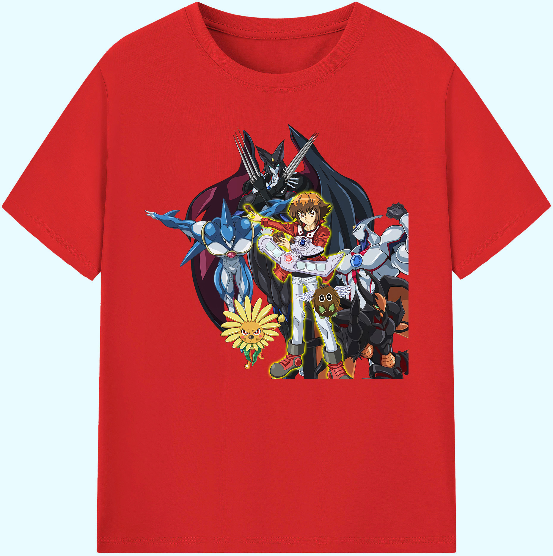 （画像用） 遊☆戯☆王 Yu-Gi-Oh! 綿100％ メンズ半袖Tシャツ｜肌触りやわらか＆通気性