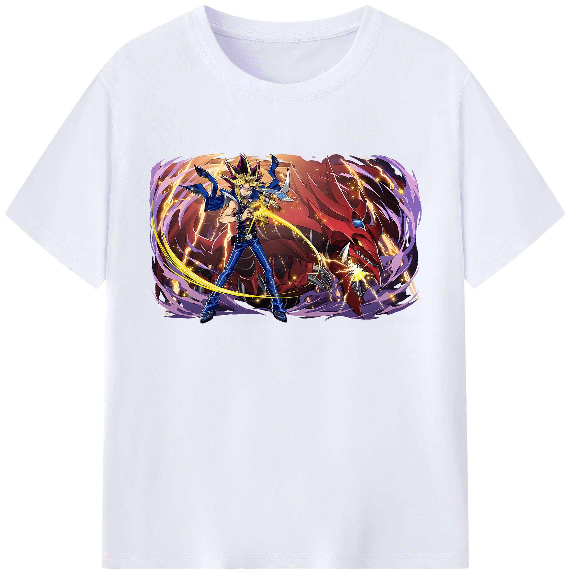 （画像用） 遊☆戯☆王 Yu-Gi-Oh! 綿100％ メンズ半袖Tシャツ｜肌触りやわらか＆通気性