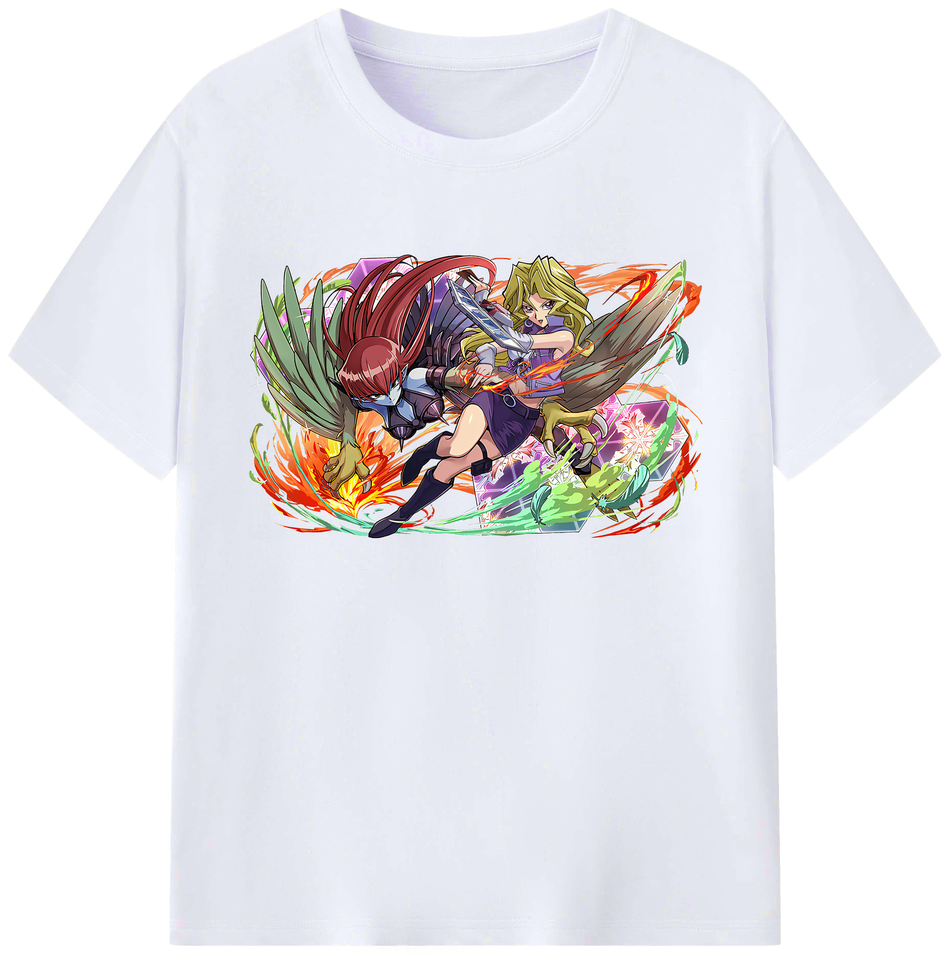 （画像用） 遊☆戯☆王 Yu-Gi-Oh! 綿100％ メンズ半袖Tシャツ｜肌触りやわらか＆通気性