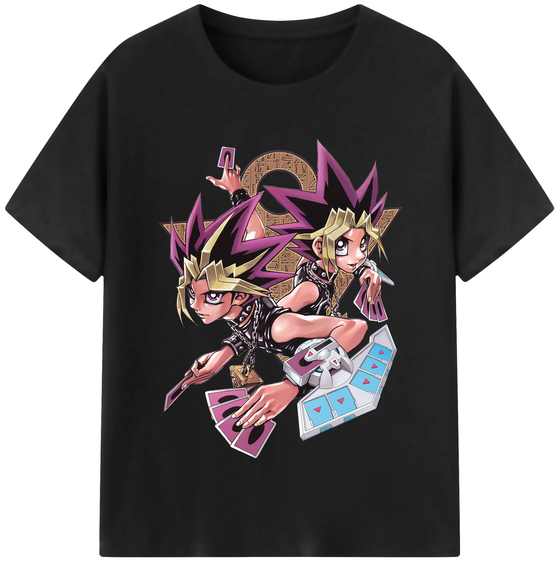 （画像用） 遊☆戯☆王 Yu-Gi-Oh! レディースカジュアルプリントTシャツ（綿100％）