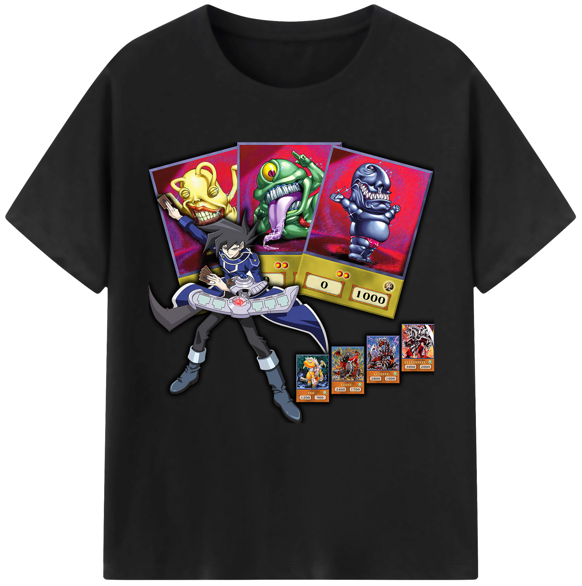 （画像用） 遊☆戯☆王 Yu-Gi-Oh! レディースカジュアルプリントTシャツ（綿100％）