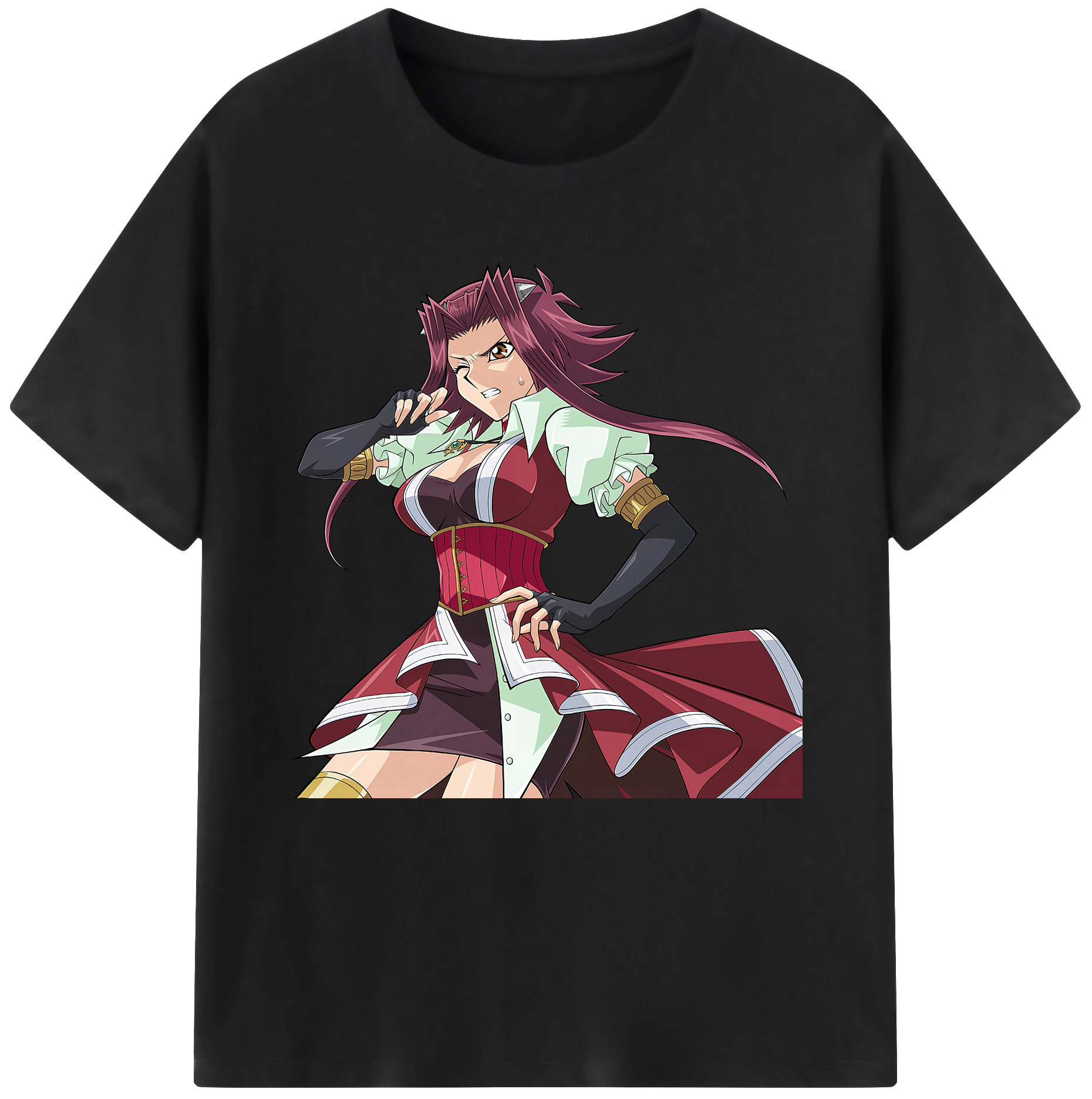 （画像用） 遊☆戯☆王 Yu-Gi-Oh! レディースカジュアルプリントTシャツ（綿100％）