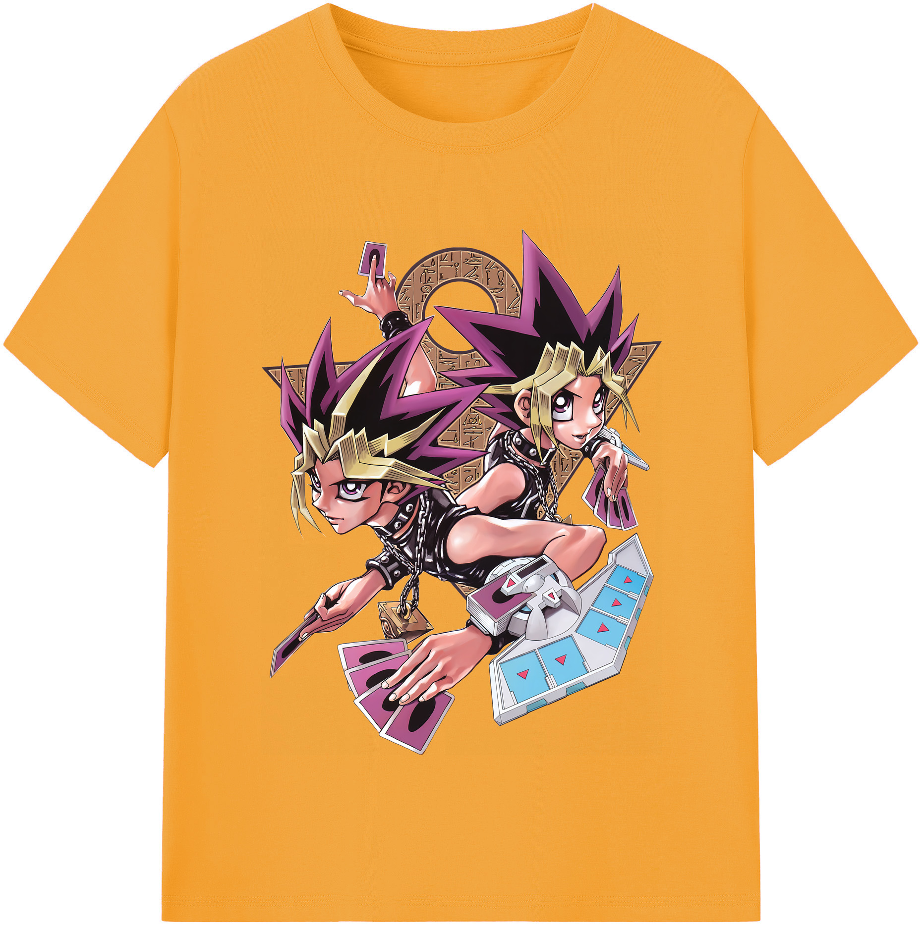 （画像用） 遊☆戯☆王 Yu-Gi-Oh! レディースカジュアルプリントTシャツ（綿100％）