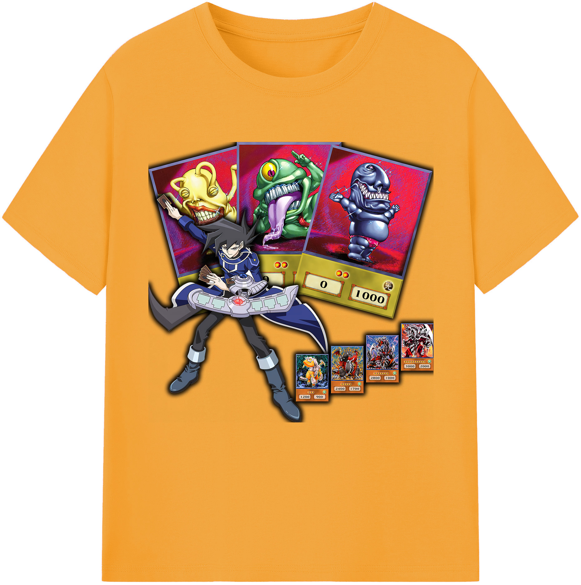 （画像用） 遊☆戯☆王 Yu-Gi-Oh! レディースカジュアルプリントTシャツ（綿100％）