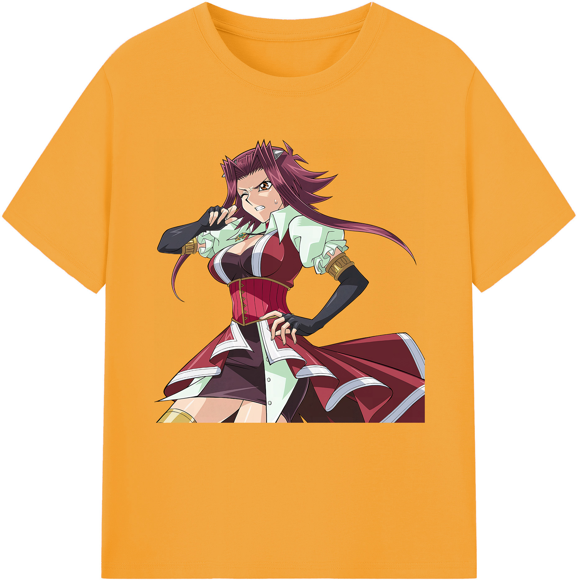 （画像用） 遊☆戯☆王 Yu-Gi-Oh! レディースカジュアルプリントTシャツ（綿100％）