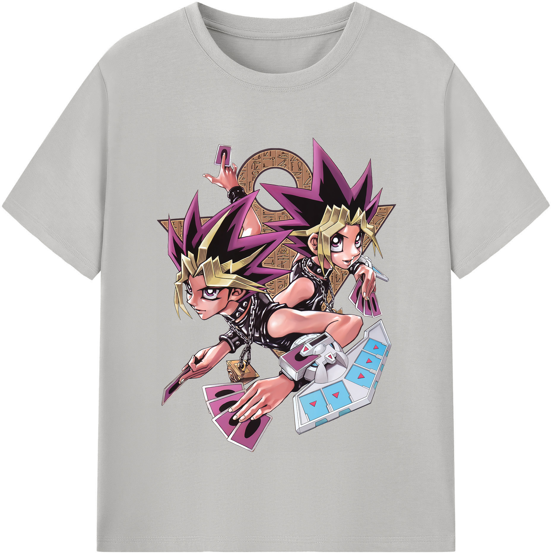 （画像用） 遊☆戯☆王 Yu-Gi-Oh! レディースカジュアルプリントTシャツ（綿100％）