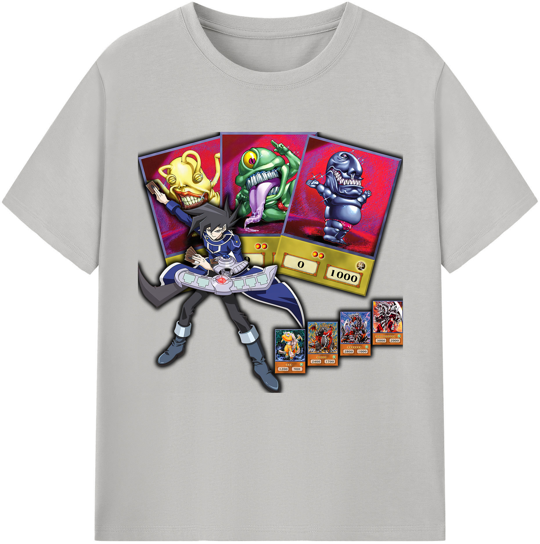 （画像用） 遊☆戯☆王 Yu-Gi-Oh! レディースカジュアルプリントTシャツ（綿100％）