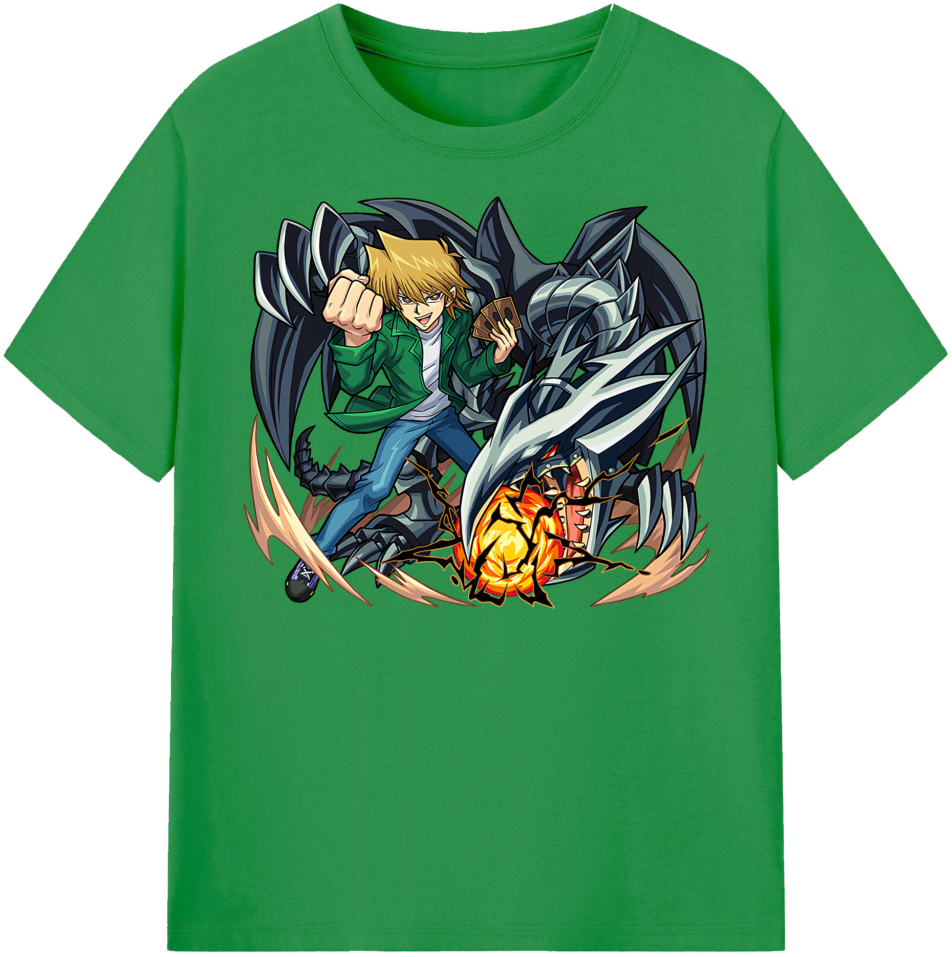 （画像用） 遊☆戯☆王 Yu-Gi-Oh! レディースカジュアルプリントTシャツ（綿100％）