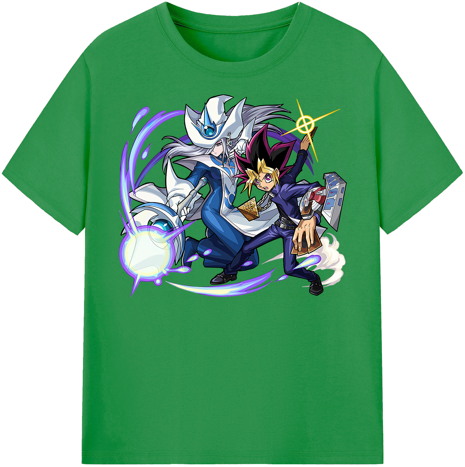（画像用） 遊☆戯☆王 Yu-Gi-Oh! レディースカジュアルプリントTシャツ（綿100％）