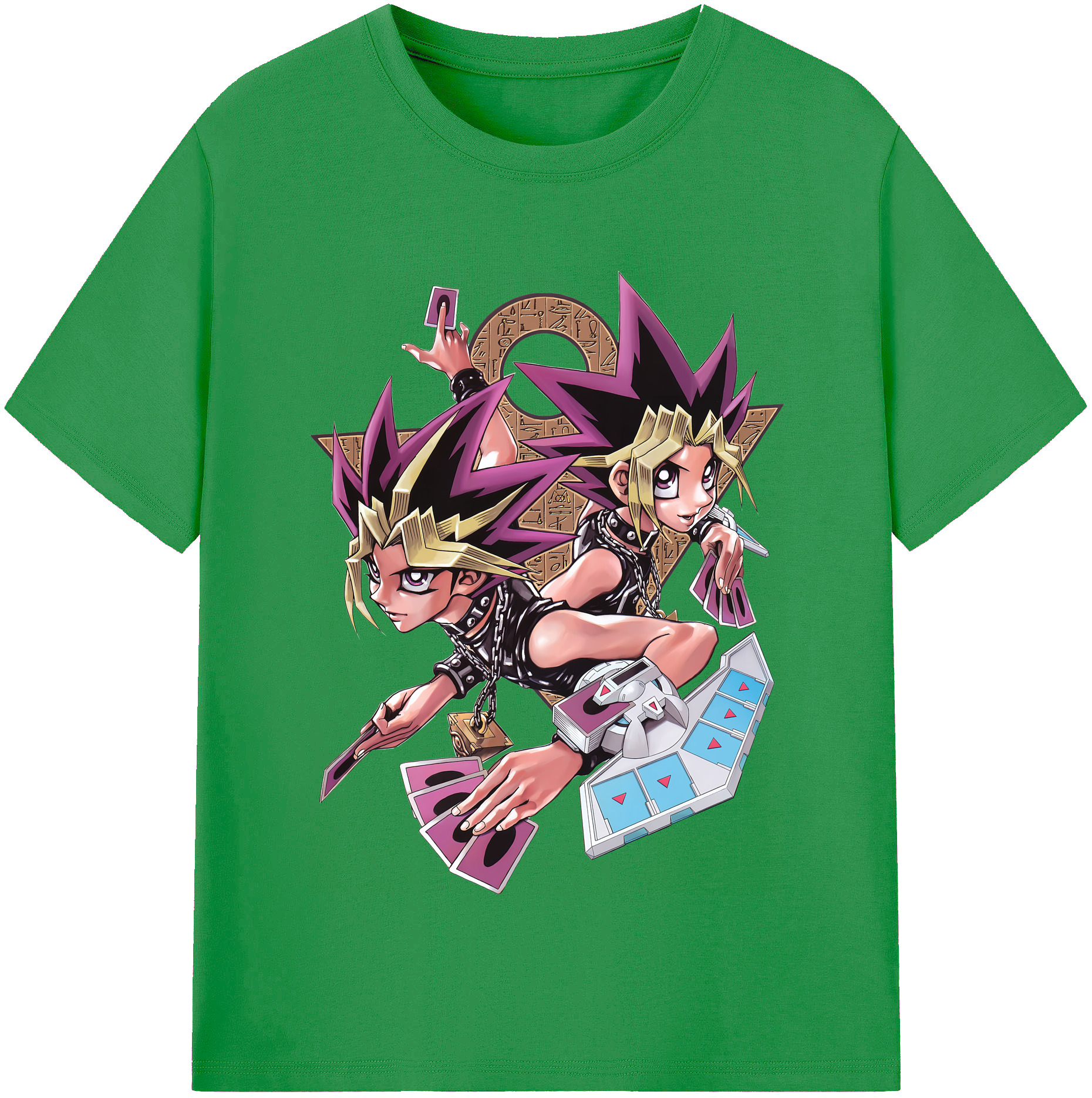 （画像用） 遊☆戯☆王 Yu-Gi-Oh! レディースカジュアルプリントTシャツ（綿100％）