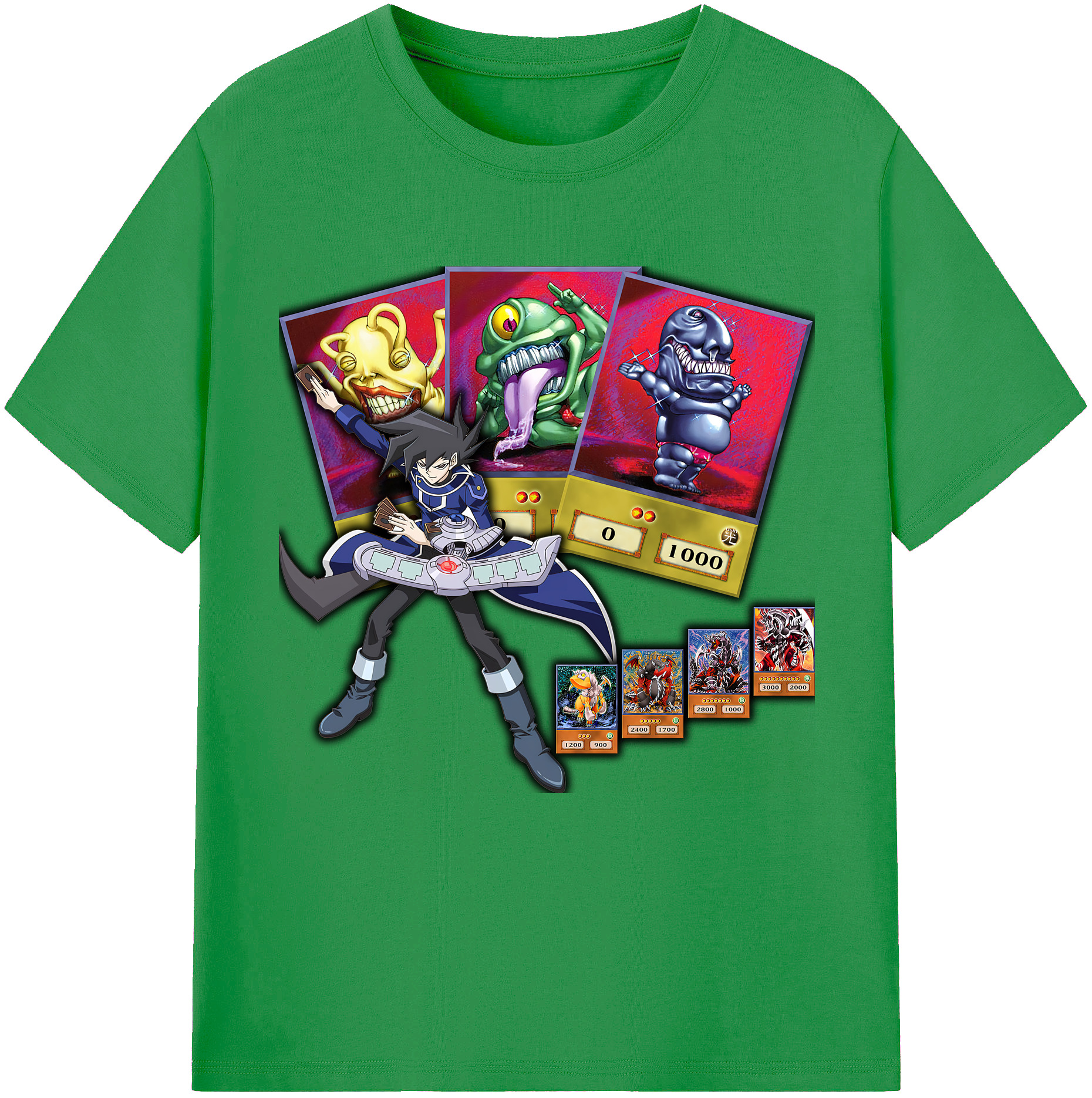 （画像用） 遊☆戯☆王 Yu-Gi-Oh! レディースカジュアルプリントTシャツ（綿100％）