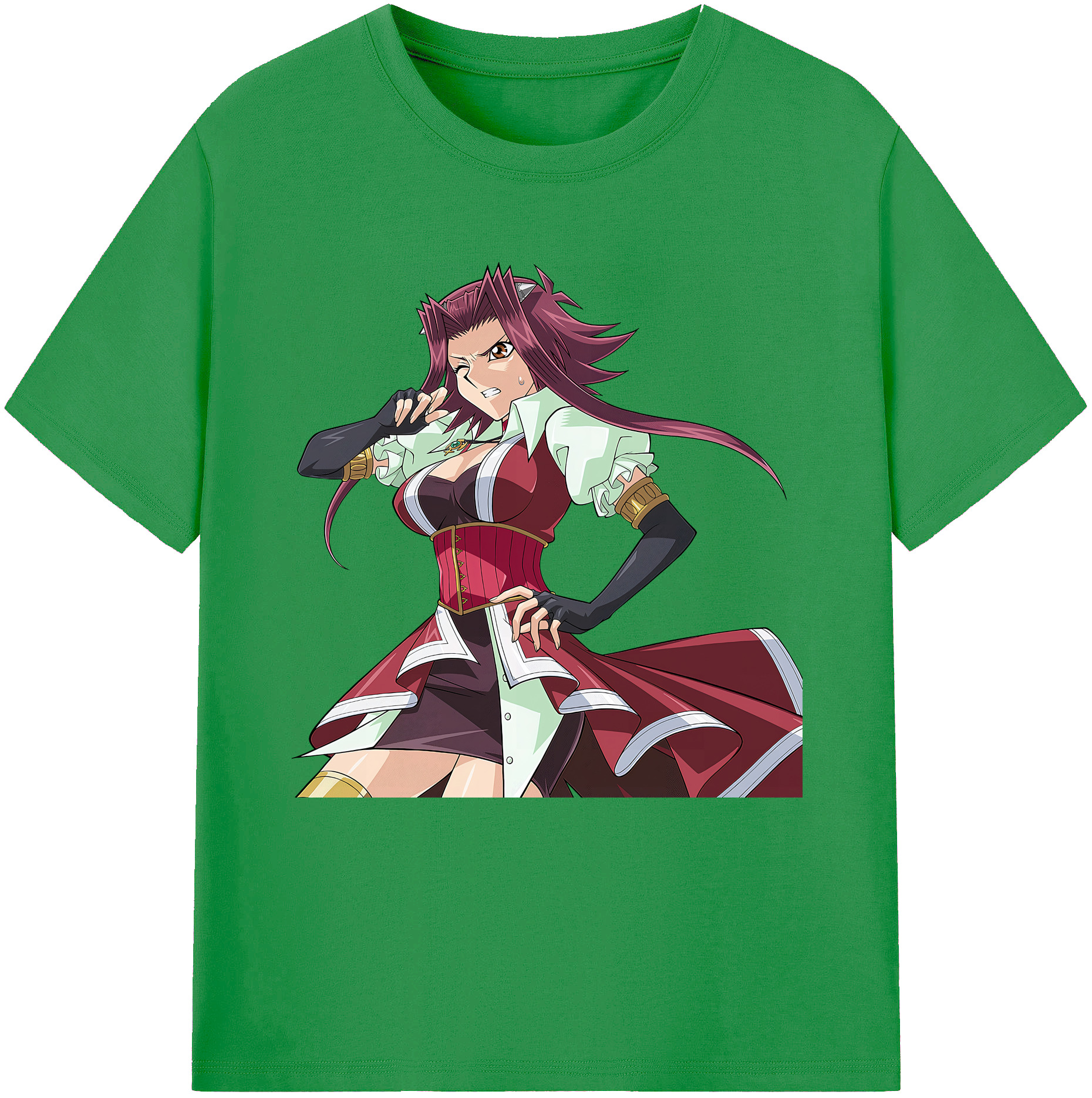 （画像用） 遊☆戯☆王 Yu-Gi-Oh! レディースカジュアルプリントTシャツ（綿100％）