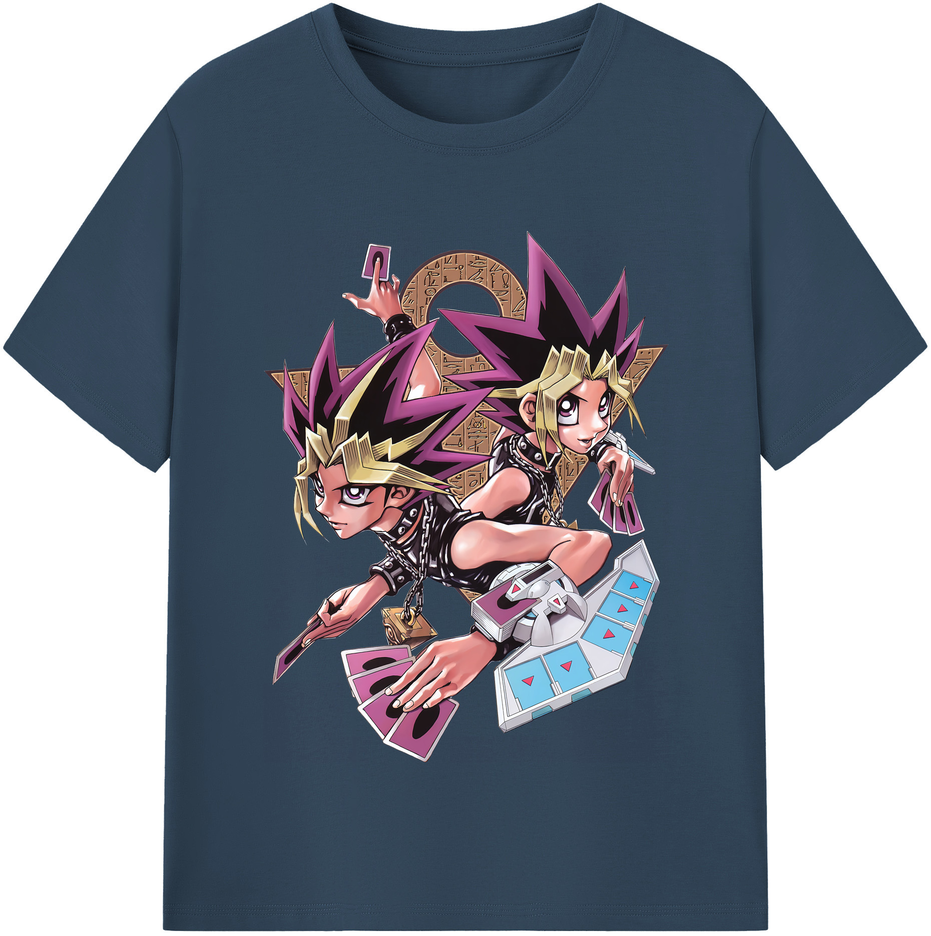 （画像用） 遊☆戯☆王 Yu-Gi-Oh! レディースカジュアルプリントTシャツ（綿100％）