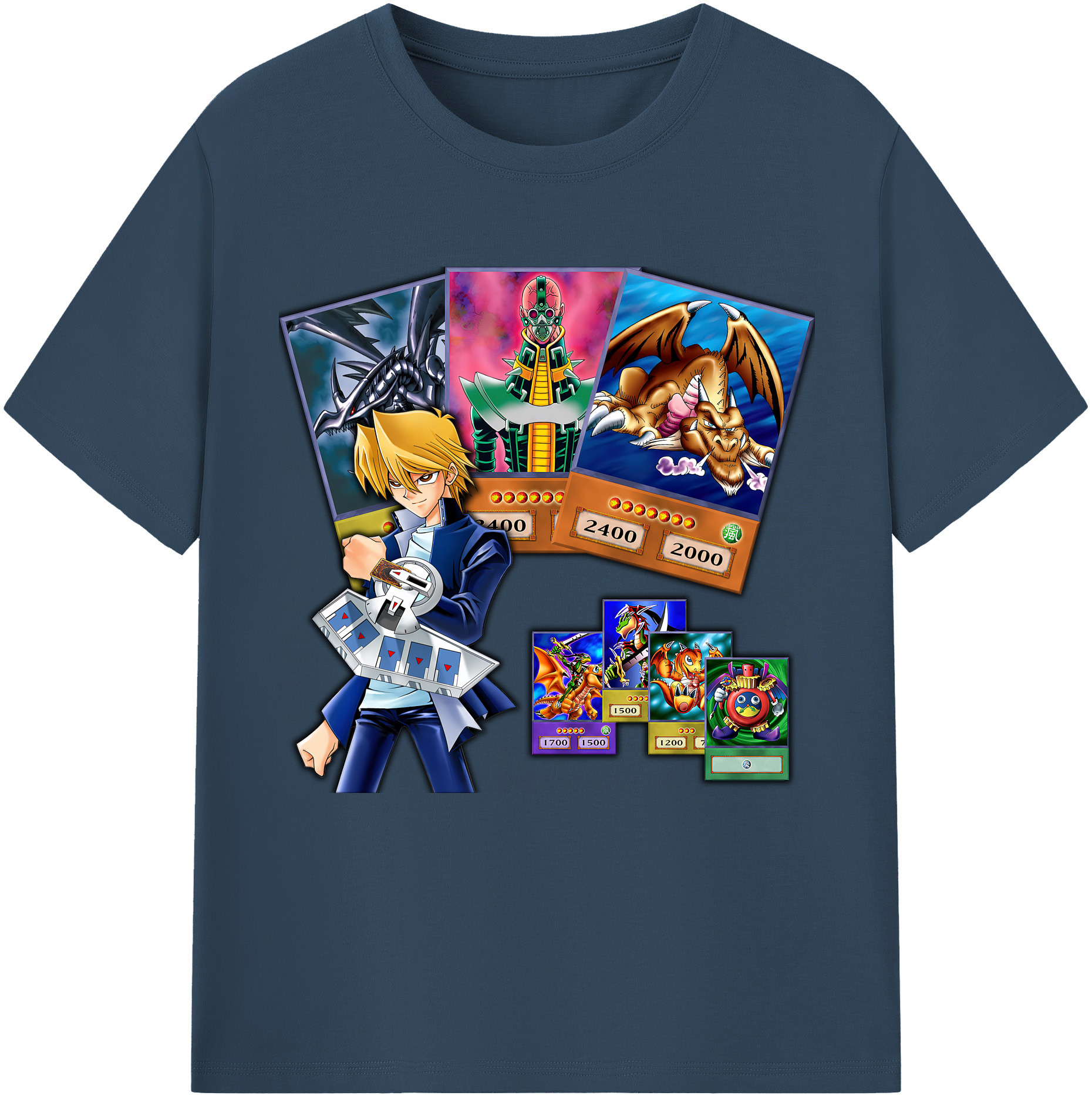 （画像用） 遊☆戯☆王 Yu-Gi-Oh! レディースカジュアルプリントTシャツ（綿100％）