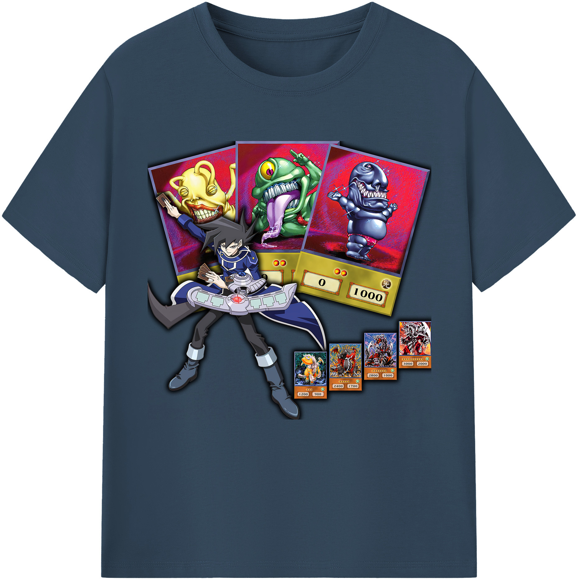 （画像用） 遊☆戯☆王 Yu-Gi-Oh! レディースカジュアルプリントTシャツ（綿100％）