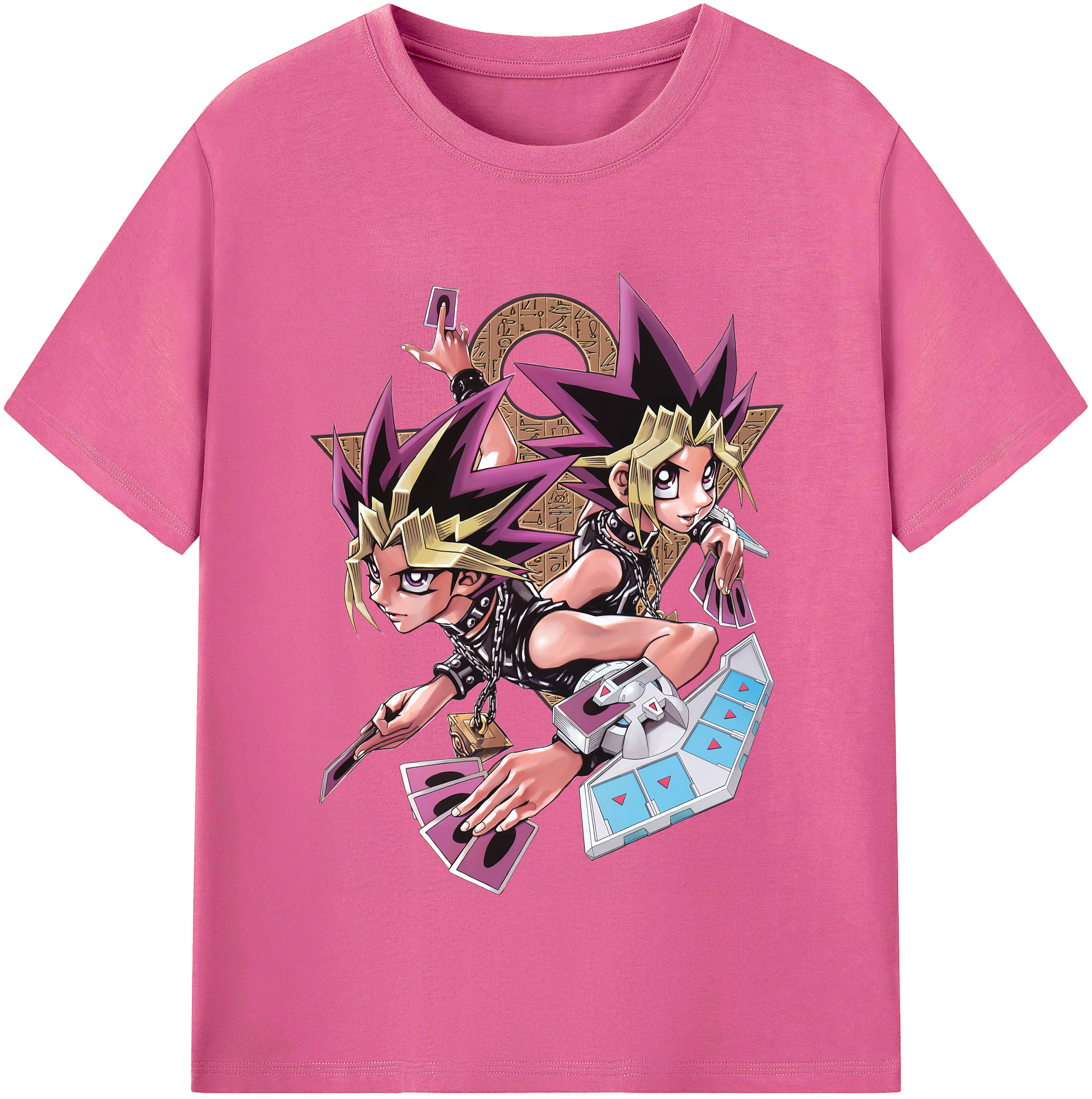（画像用） 遊☆戯☆王 Yu-Gi-Oh! レディースカジュアルプリントTシャツ（綿100％）
