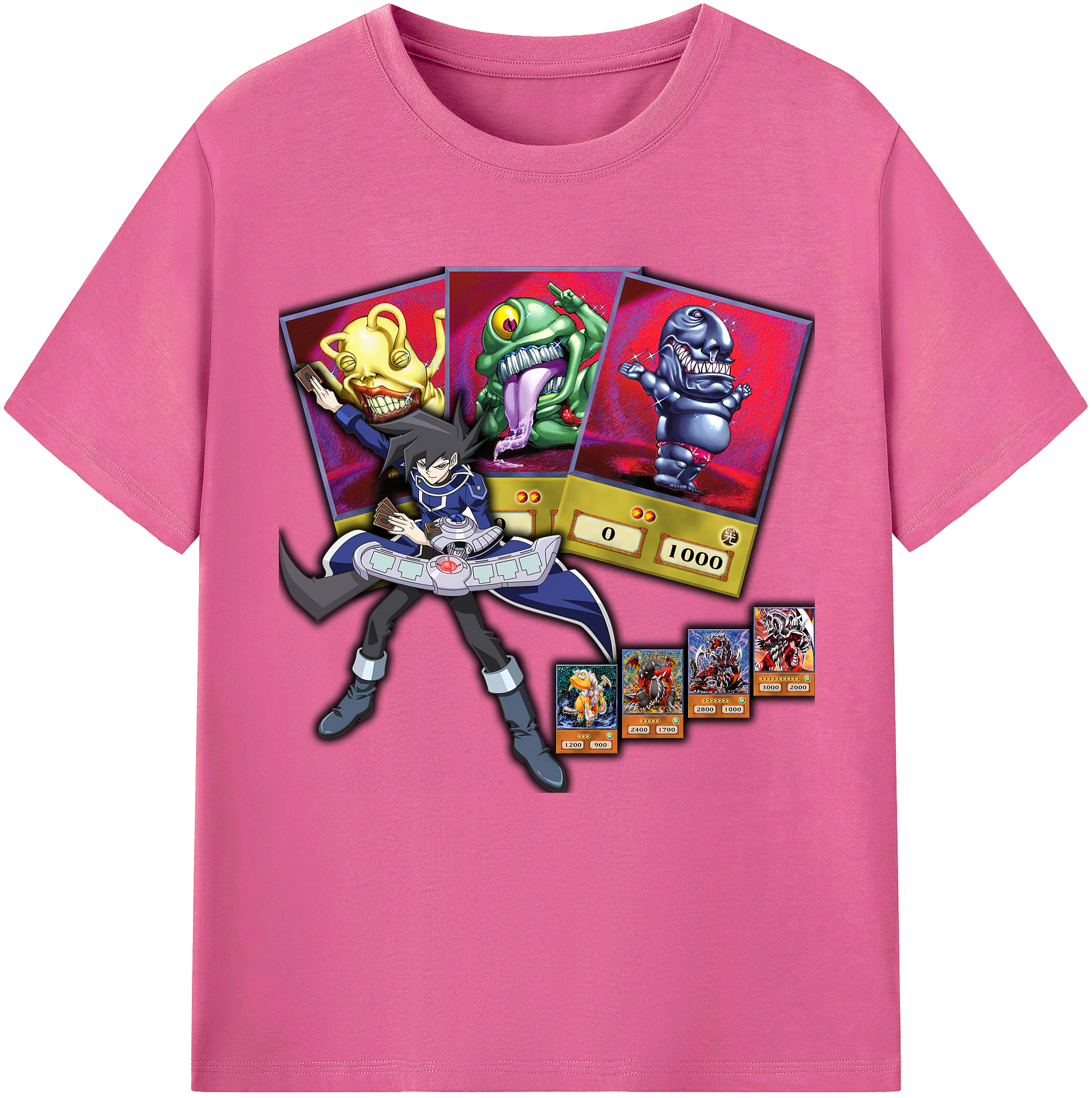 （画像用） 遊☆戯☆王 Yu-Gi-Oh! レディースカジュアルプリントTシャツ（綿100％）